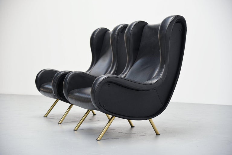 Marco Zanuso Senior Lounge Chairs Arflex, Italy, 1951 For Sale at 1stDibs
