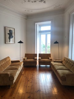 Marco Zanuso Set of Two Square Sofa and Two Armchairs for Arfnex, 1960s