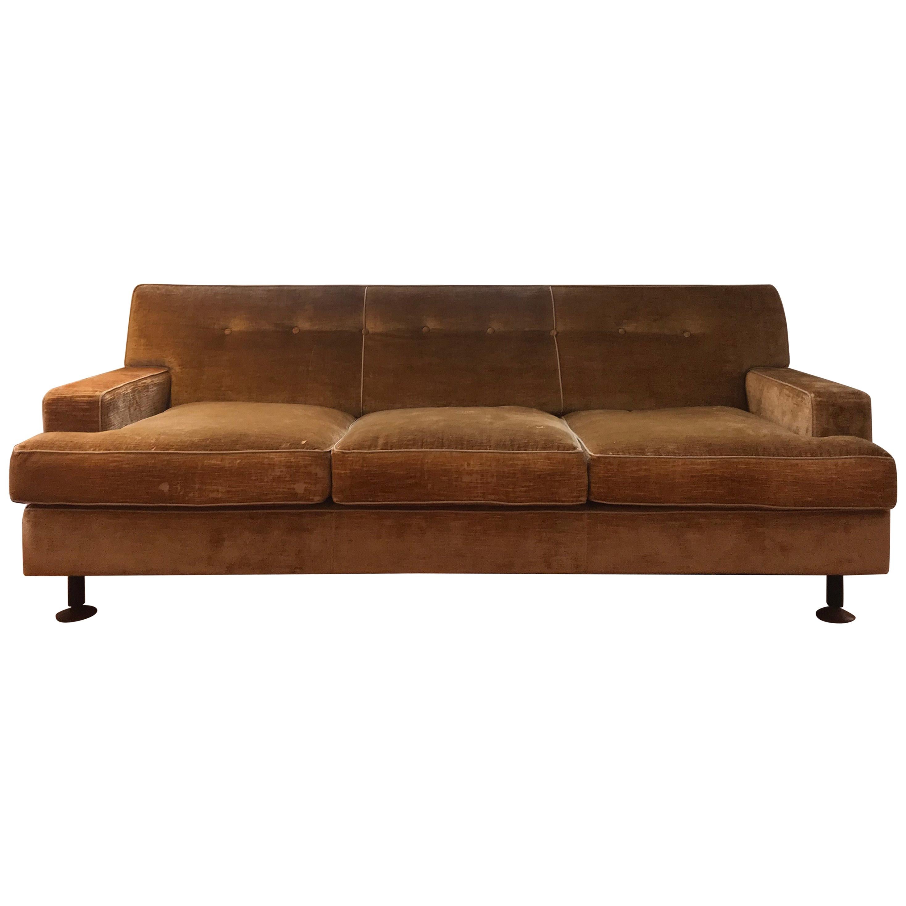 Marco Zanuso 3 Seater Square Sofa for Arfnex, 1960s