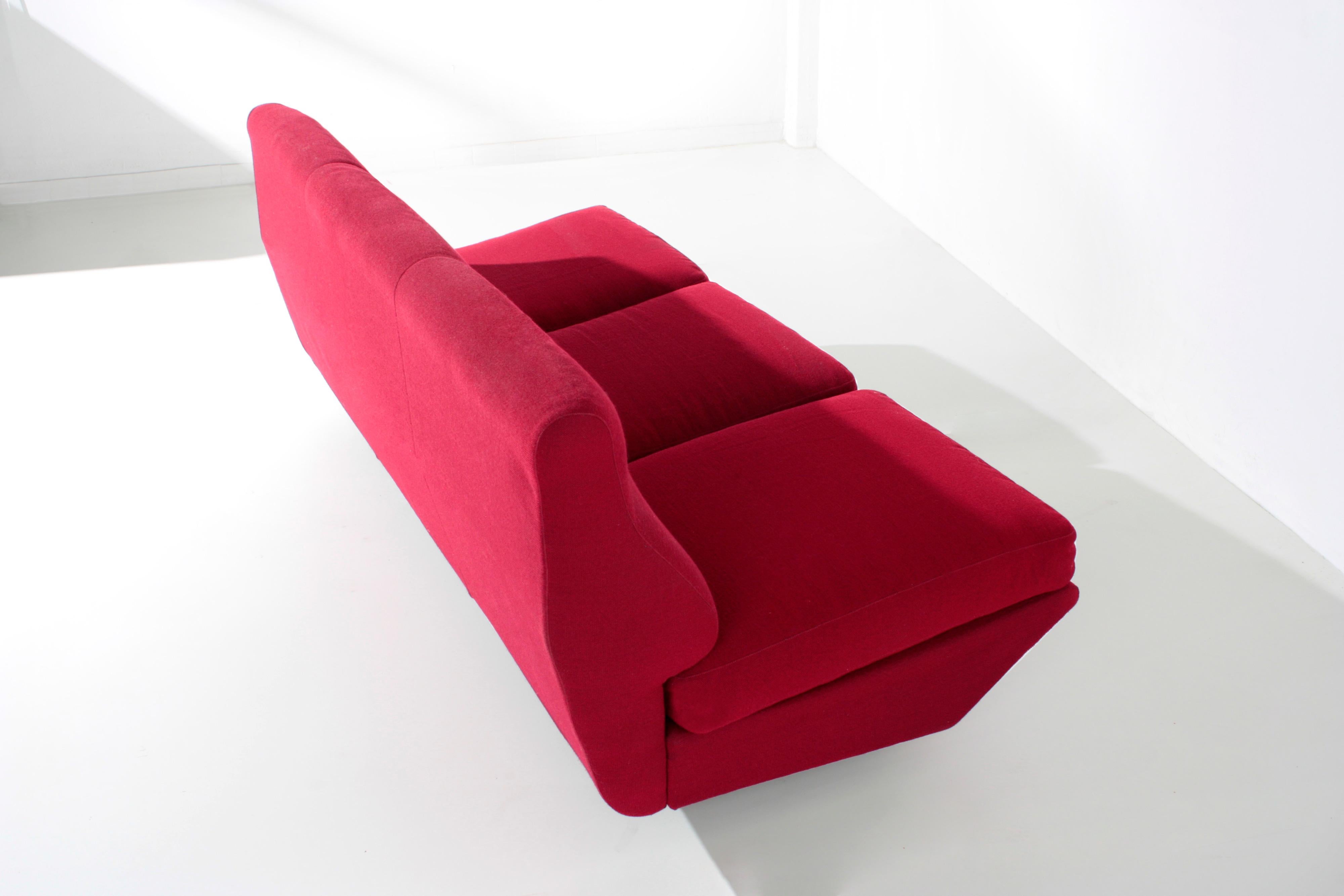 Mid-20th Century Marco Zanuso Sleep-o-Matic Midcentury Sofa Bed in Red Fabric, 1954