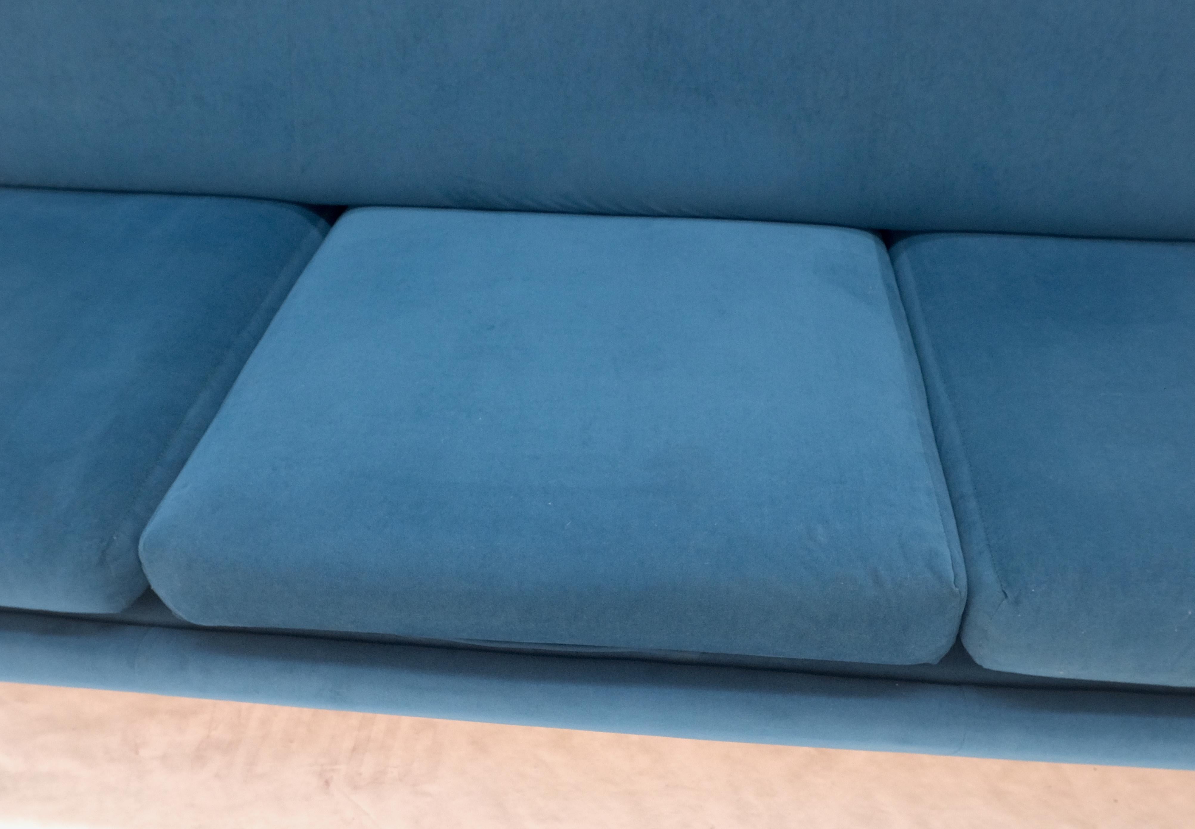 Marco Zanuso Sofa for Arflex Mid Century Italian Modern Teal Upholstery Clean! For Sale 4