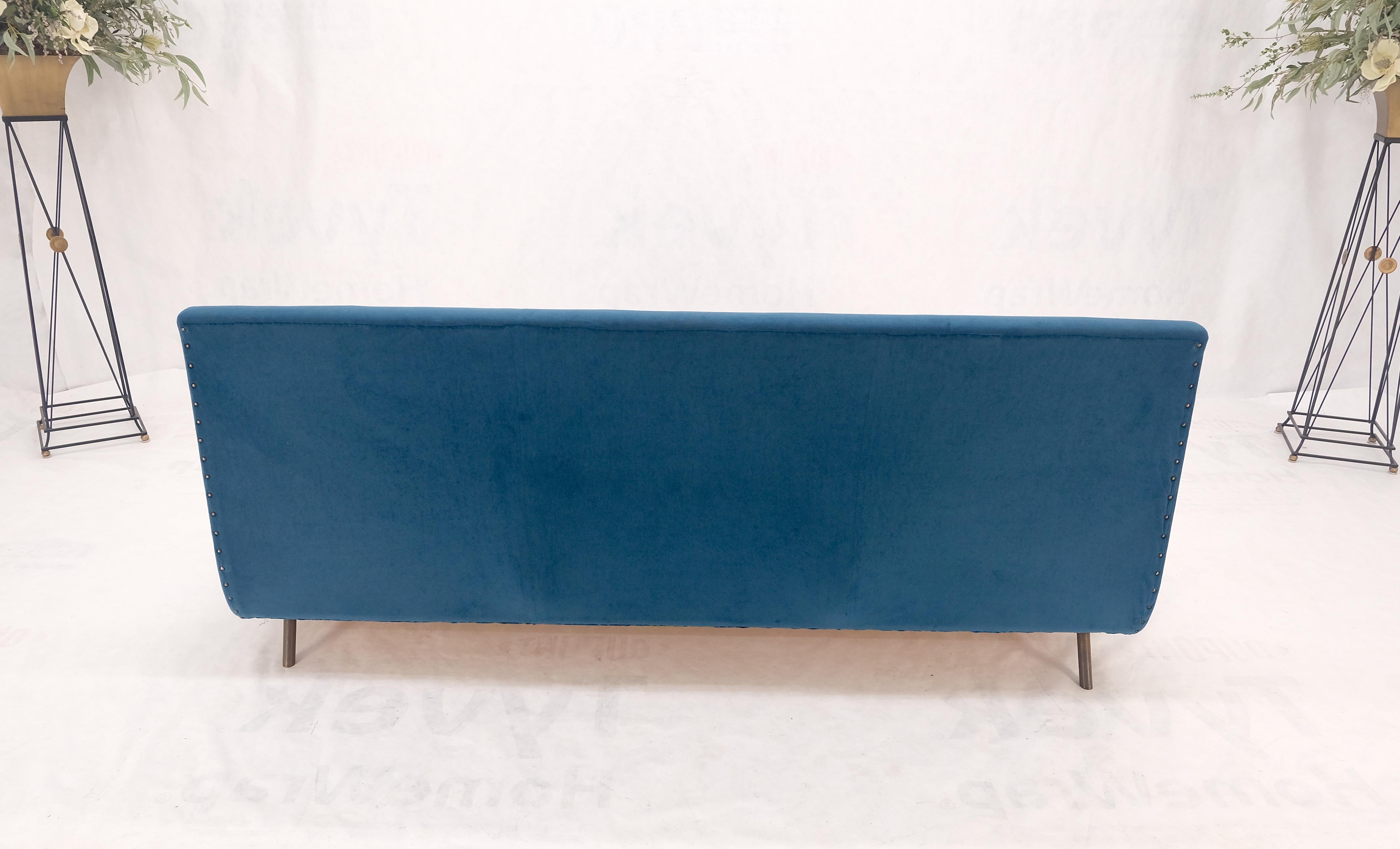 Marco Zanuso Sofa for Arflex Mid Century Italian Modern Teal Upholstery Clean! For Sale 10