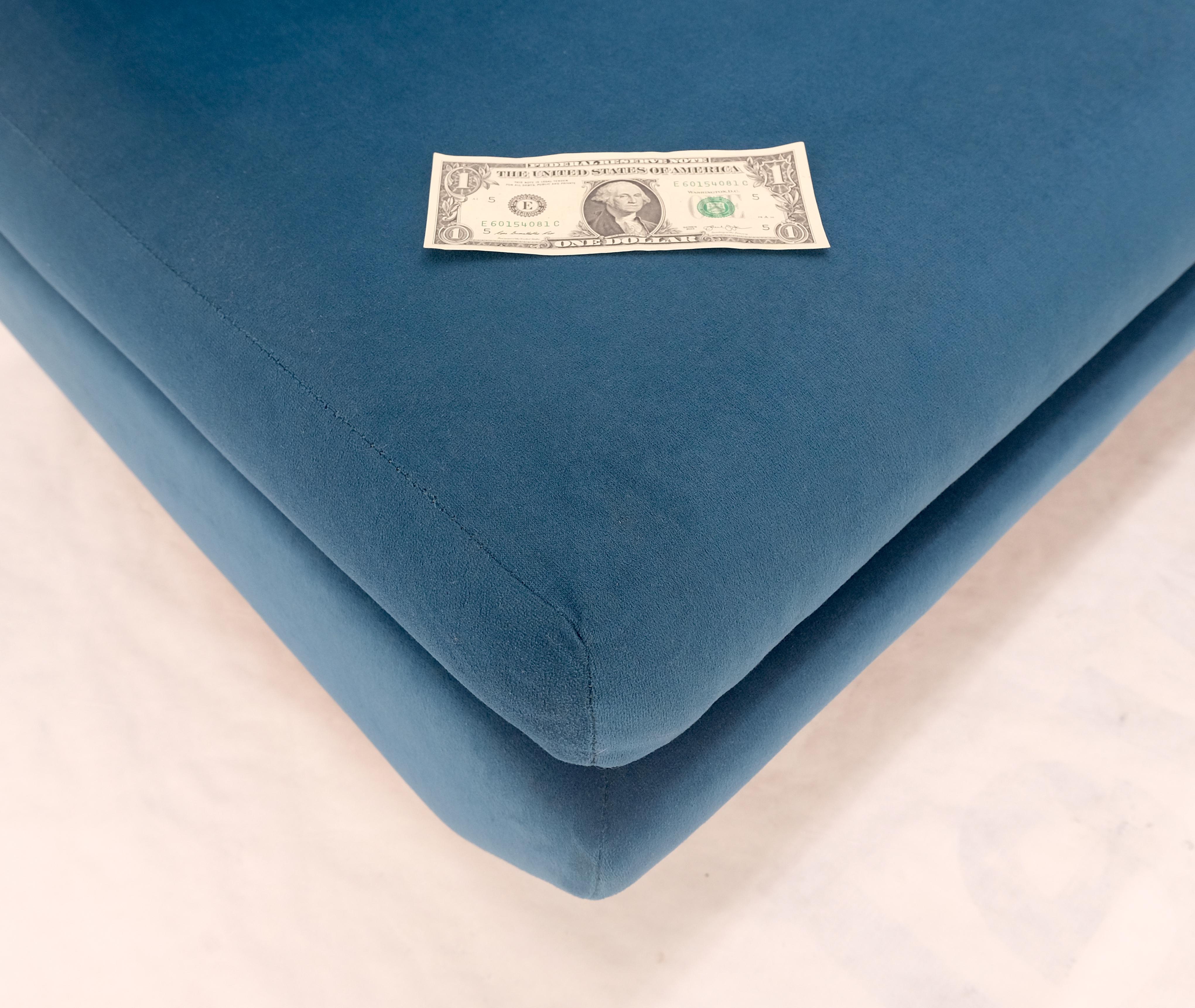 Marco Zanuso Sofa for Arflex Mid Century Italian Modern Teal Upholstery Clean! For Sale 11