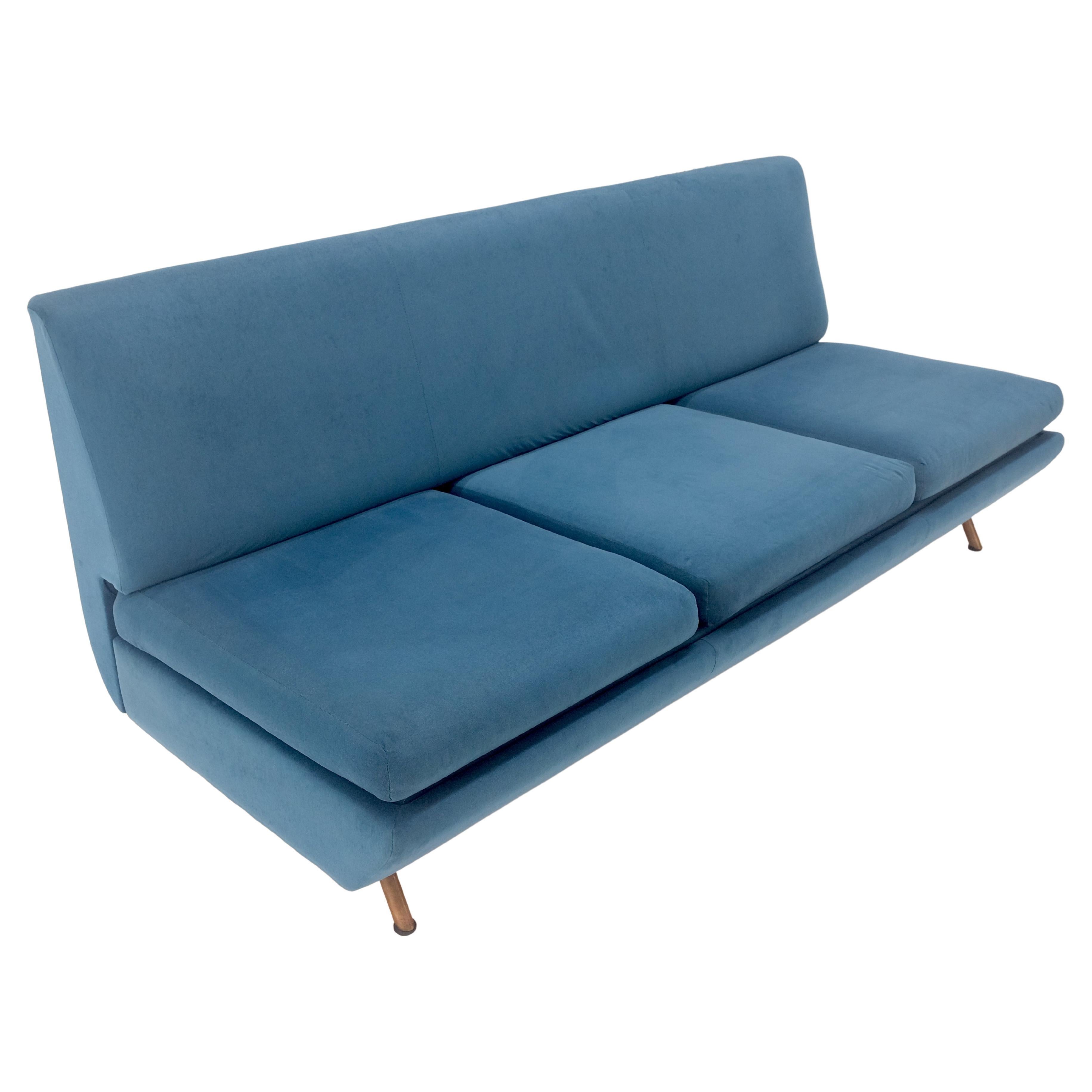 Marco Zanuso Sofa for Arflex Mid Century Italian Modern Teal Upholstery Clean! For Sale