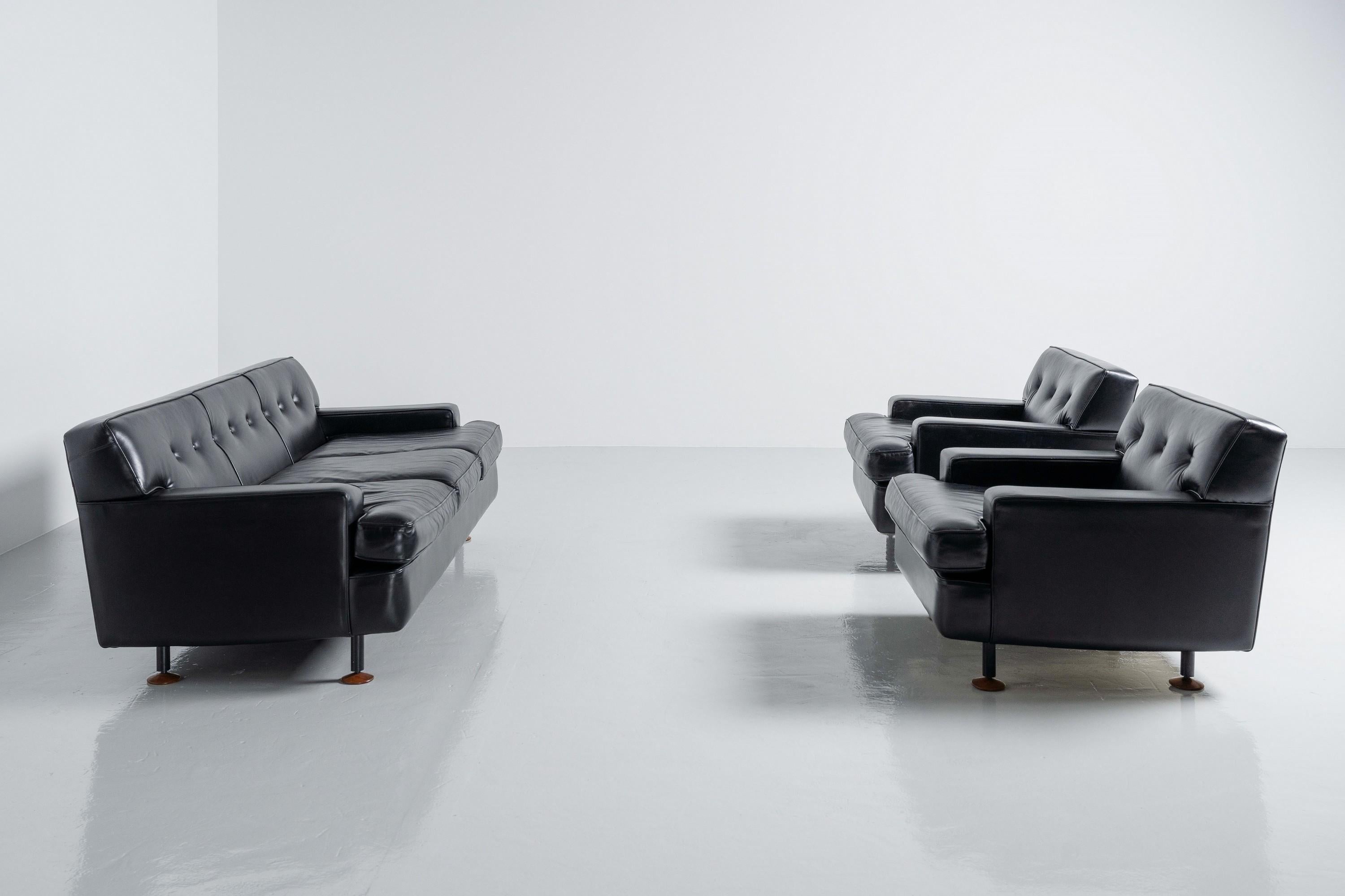 Marco Zanuso Square Chairs Pair Arflex Italy 1962 5