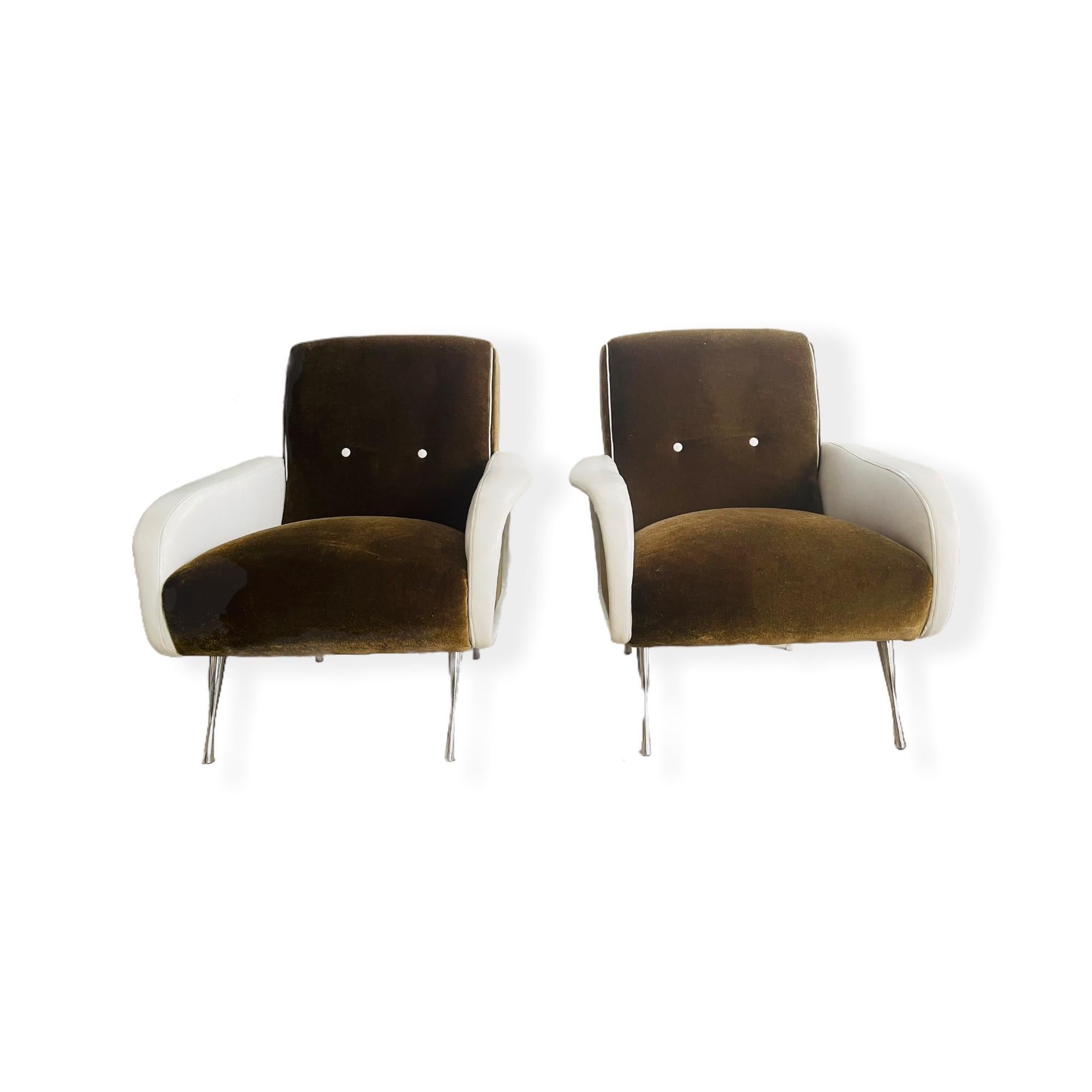 Mid-Century Modern Marco Zanuso Style Italian Modern Lounge Chair