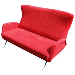 Italian Mid Century Modern Marco Zanuso Style Loveseat Sofa Couch