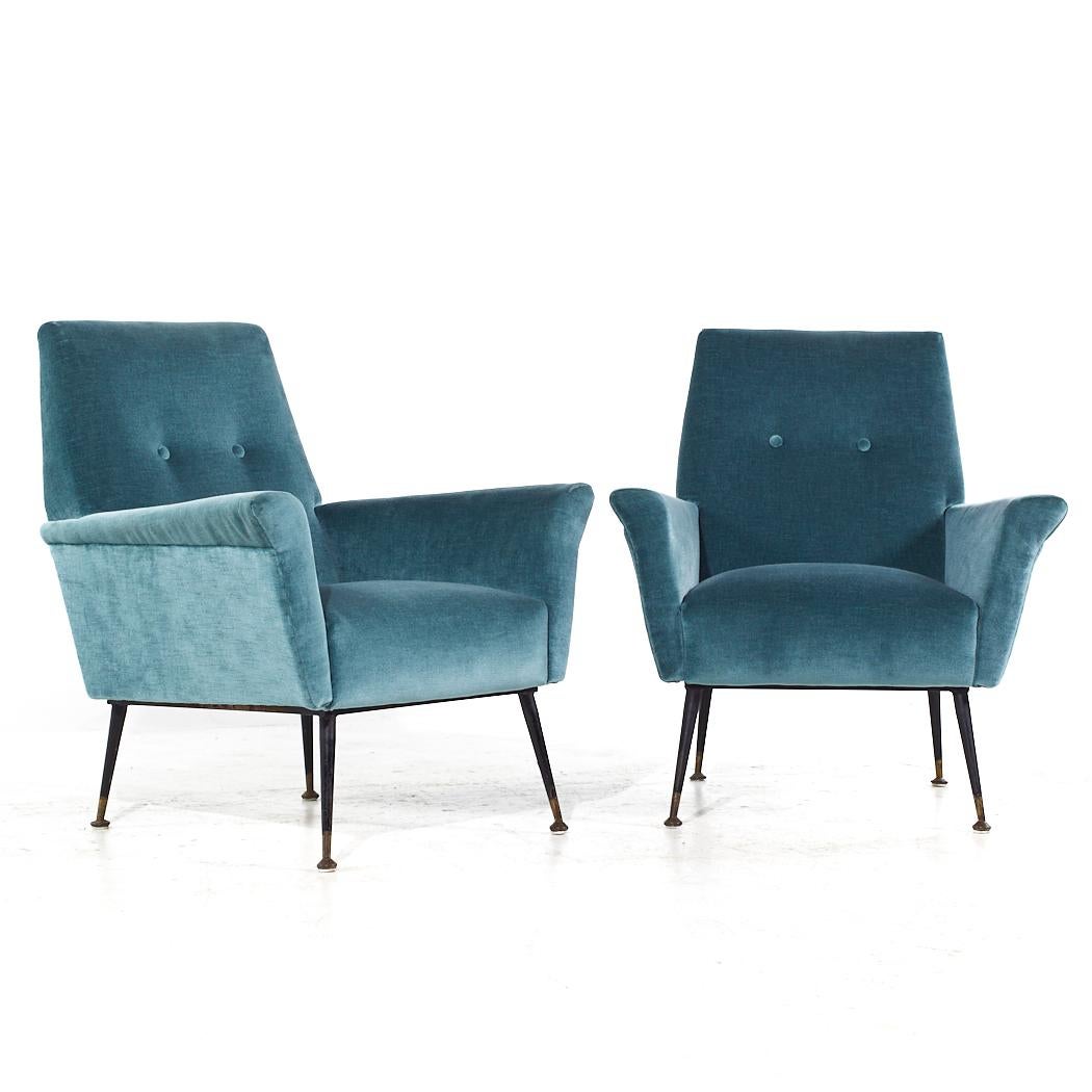 Marco Zanuso Style Mid Century Italian Lounge Chairs - Pair

Each lounge chair measures: 29 wide x 28 deep x 32.25 high, with a seat height of 16.5 and arm height/chair clearance 21.5 inches

All pieces of furniture can be had in what we call