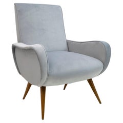 Paire de fauteuils en velours Lady de Marco Zanuso, style mi-sicle moderne, annes 50