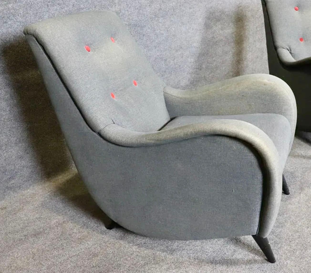 Tissu Fauteuils à accoudoirs de style Marco ZanCo en vente