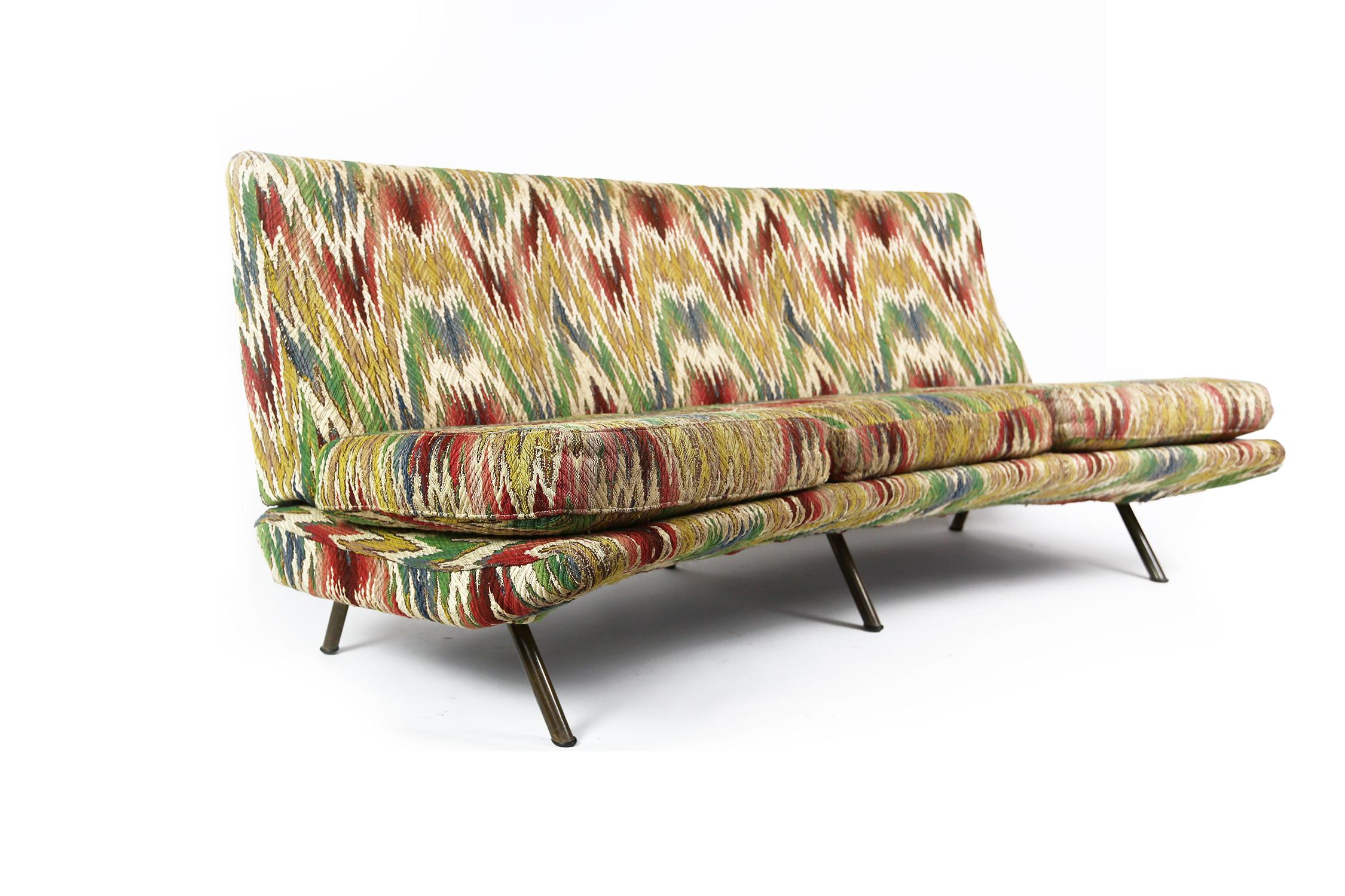 Marco Zanuso Three-Seat Triennale Sofa for Arflex, Italy, 1950s In Fair Condition In Ghent, BE