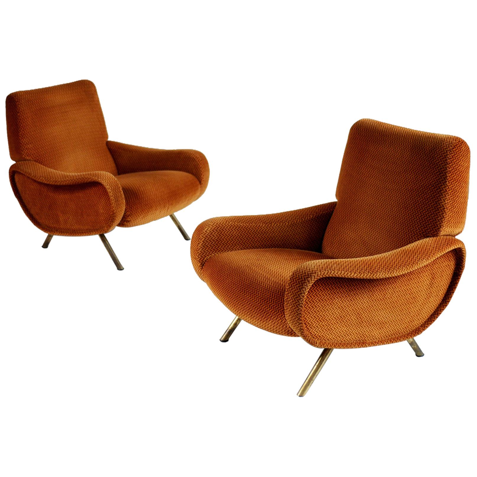 Marco Zanuso, Triennale Sofa and Pair of Lady Armchairs Set, Italy, 1950