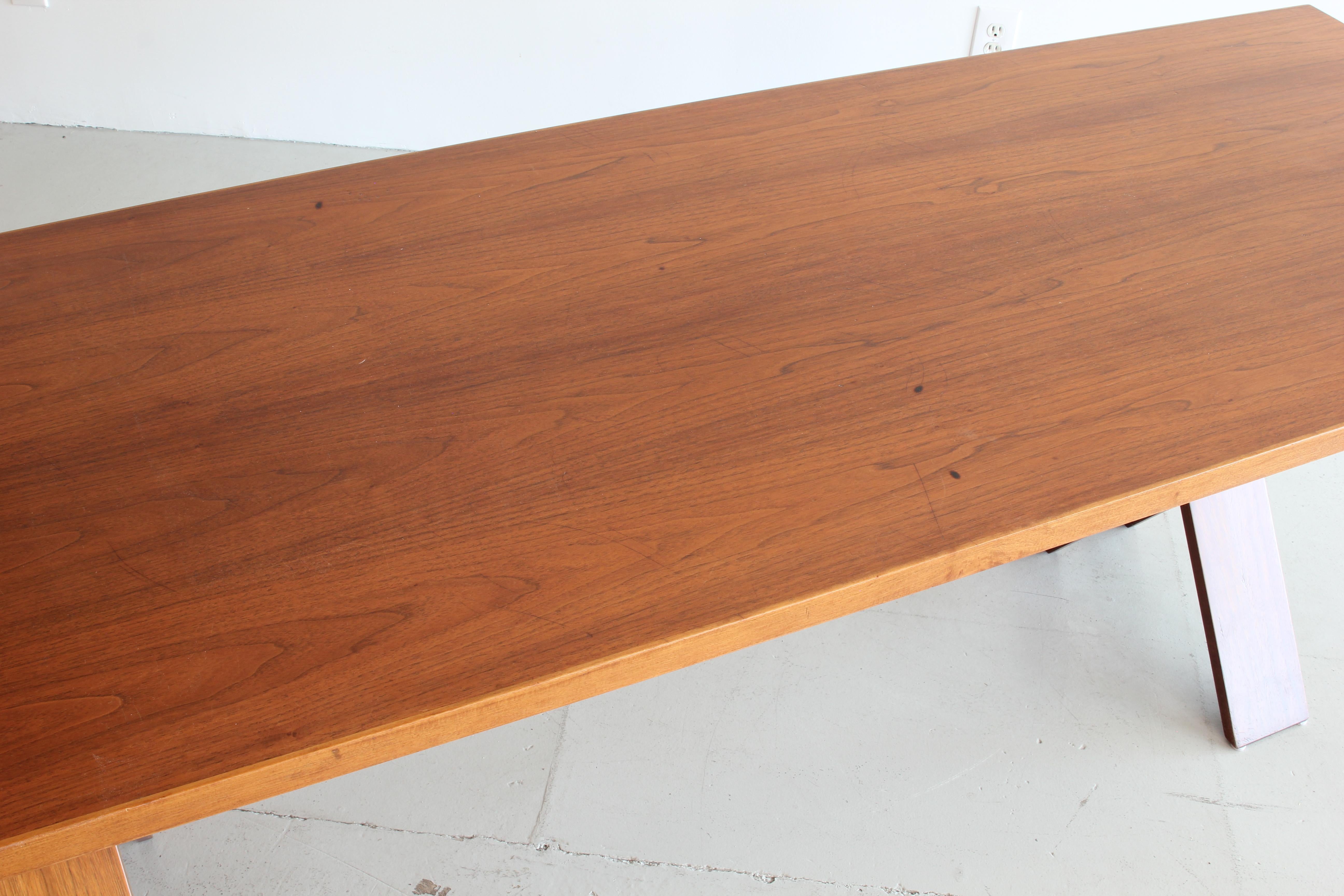 Marco Zanuso Walnut Dining Table for Poggi 1