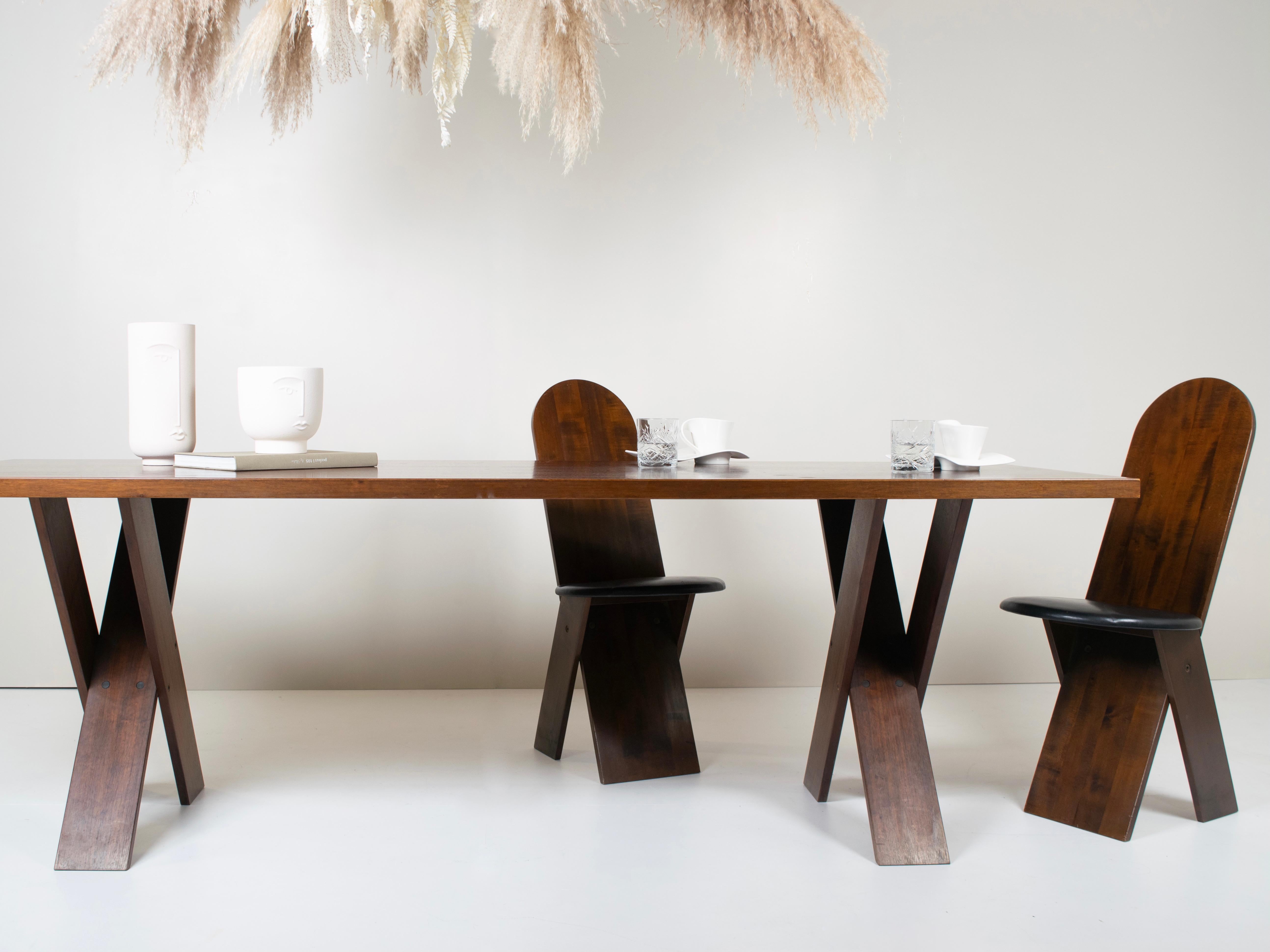 Marco Zanuso Walnut Dining Table TL 58 for Poggi, Italy, 1970s 9