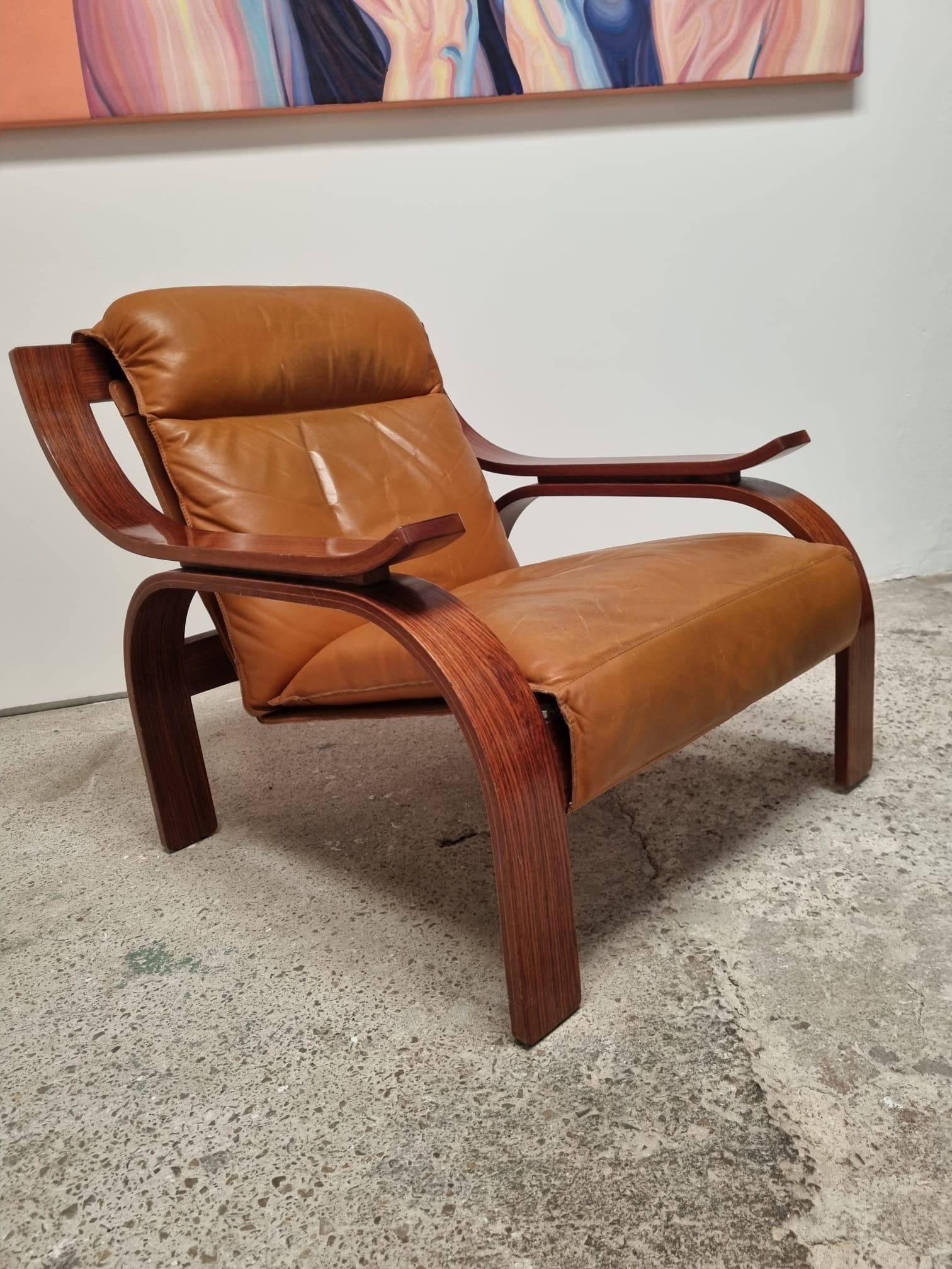 Loungesessel „Woodline“ von Marco Zanuso aus den 1960er Jahren für Artflex (Italienisch) im Angebot