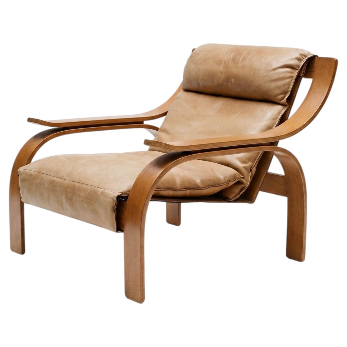 Sillón «Woodline» modelo 722 de Marco Zanuso para Cassina - Italia - 1964