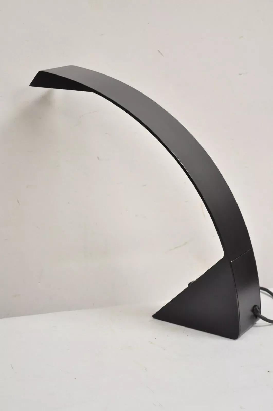 Marco Zotta Arcobaleno Black Desk Lamp for CIL Roma Italy 1970's Italian Modern For Sale 4