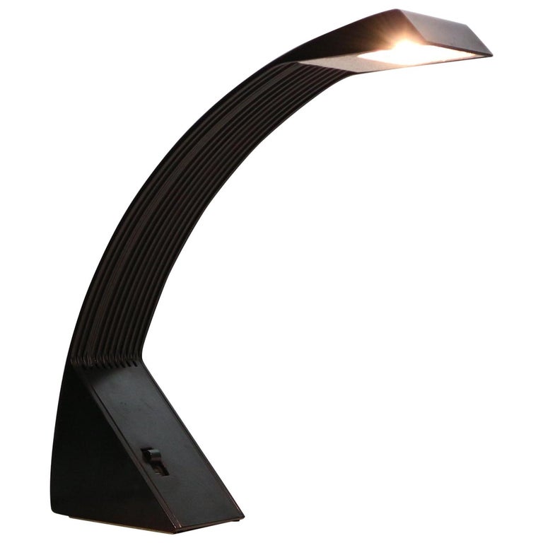 Marco Zotta "Arcobaleno" Table Black Lamp for Cil Roma, 1970's, Italy For Sale