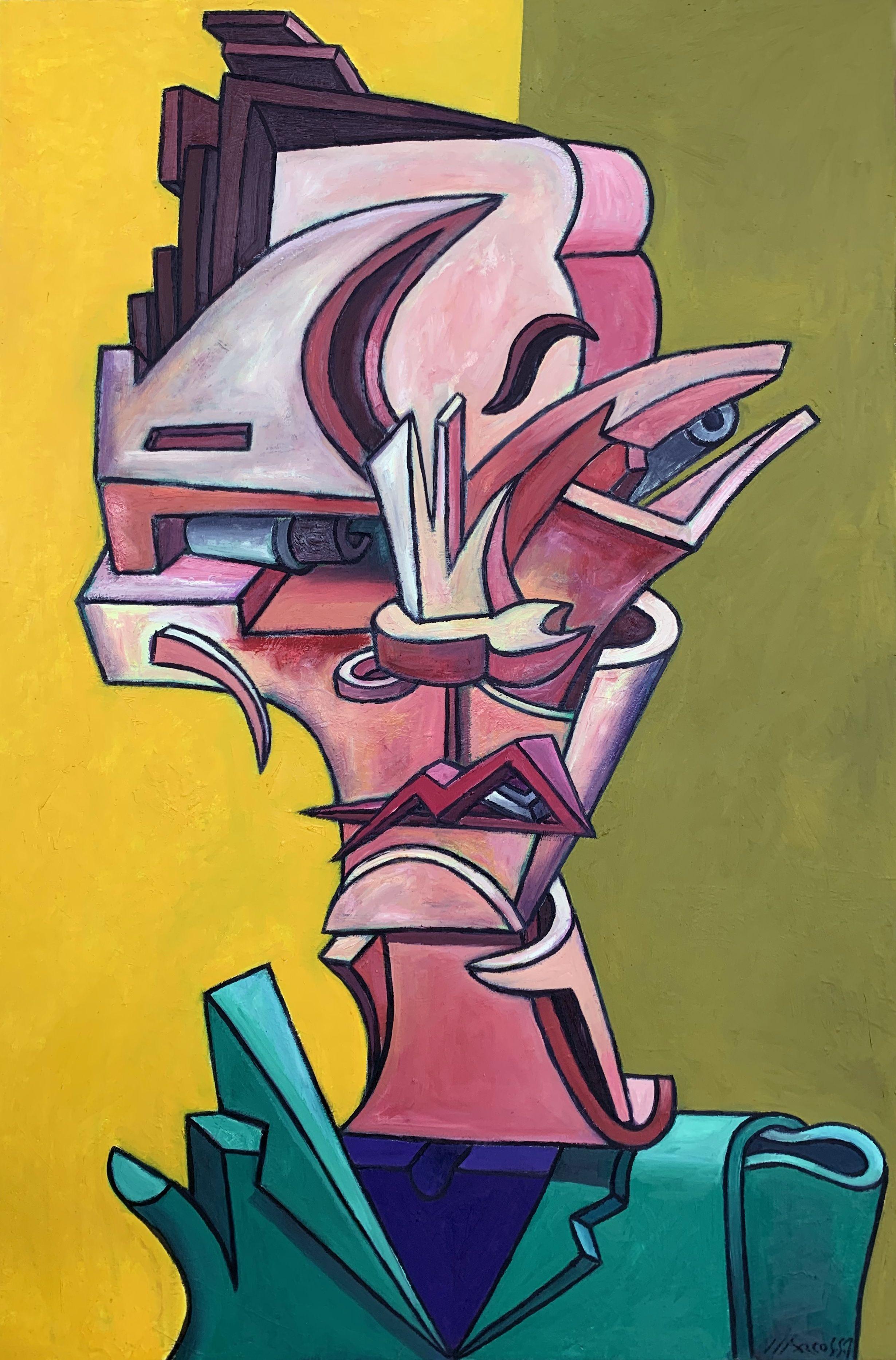 Marcos InÃ¡cio Abstract Painting - The Fury, Painting, Oil on Canvas