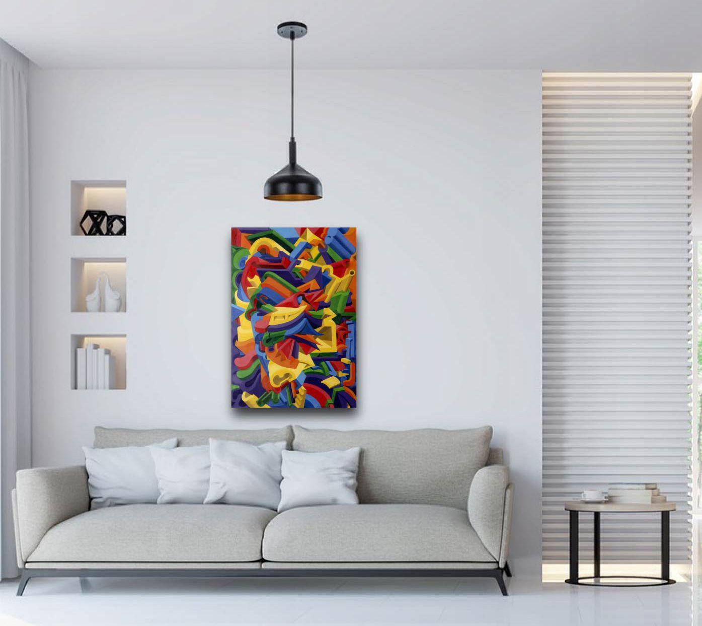 Viceral Space, Gemälde, Öl auf Leinwand – Painting von Marcos InÃ¡cio