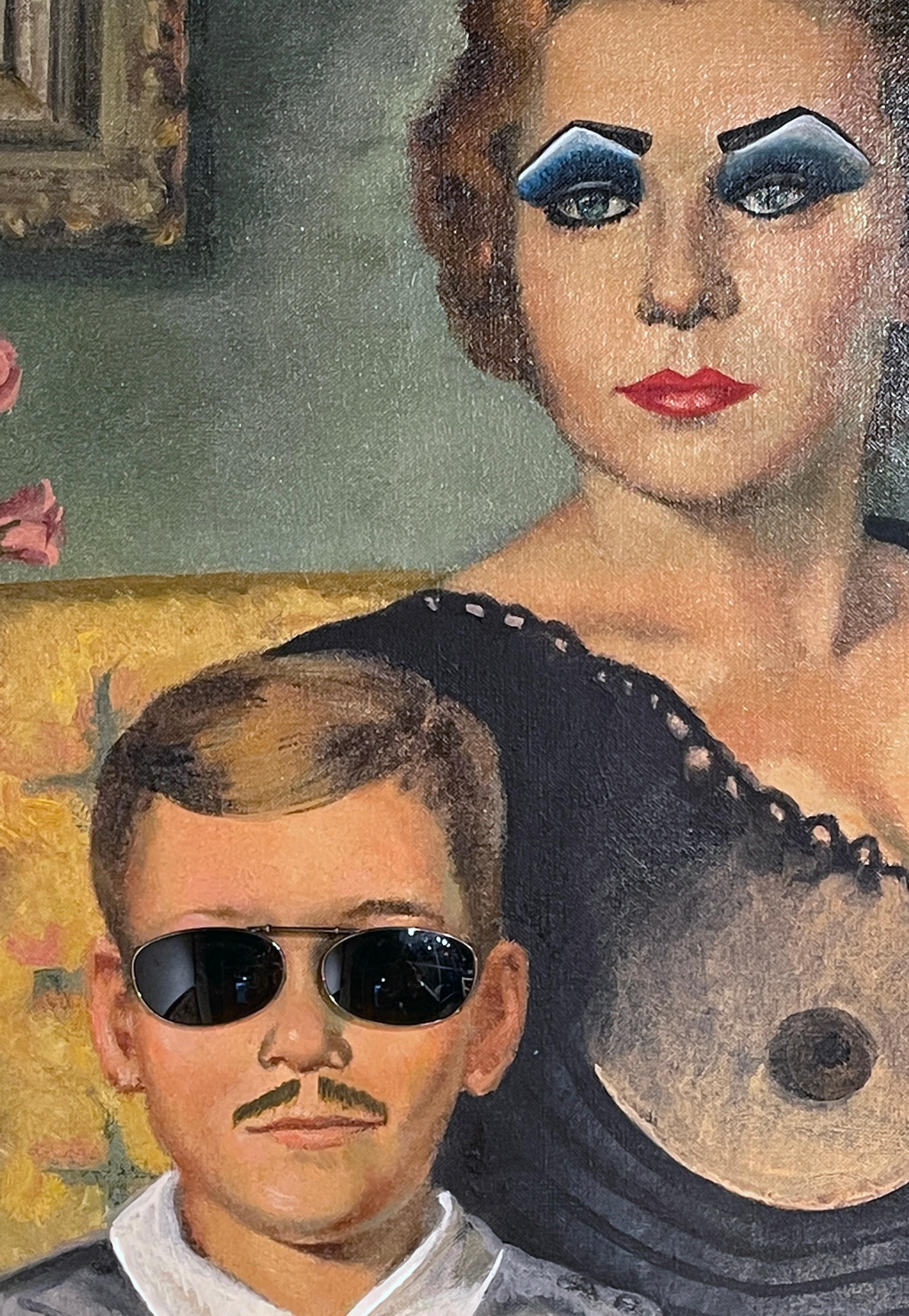 Marcos Raya Painting, Reappropriated 60's Style Family Portrait 1