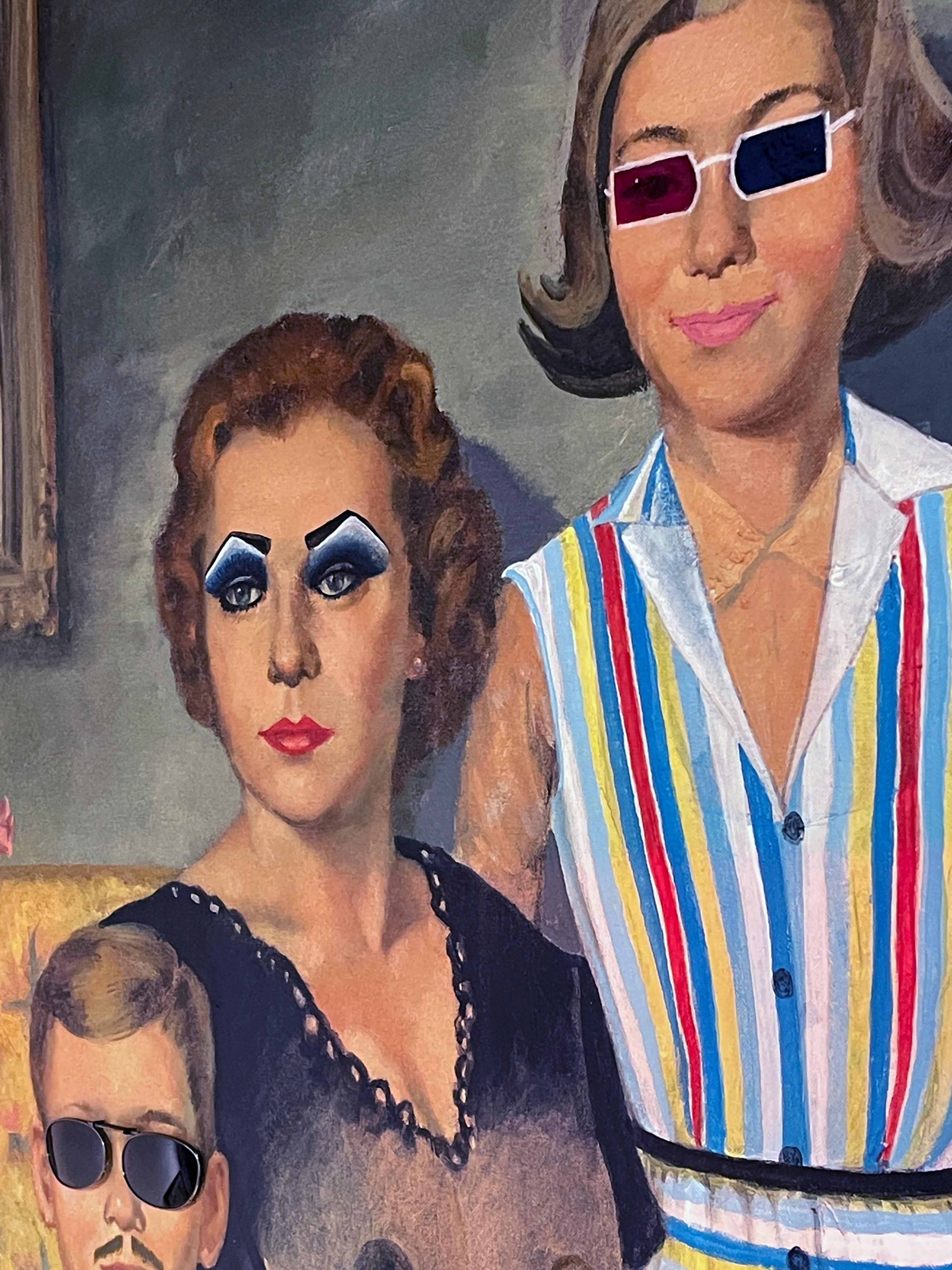 Marcos Raya Painting, Reappropriated 60's Style Family Portrait 3
