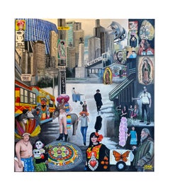 Exit aus der 18th Street, surrealistische Landschaftsgemälde, Chicagoer Stadtteile