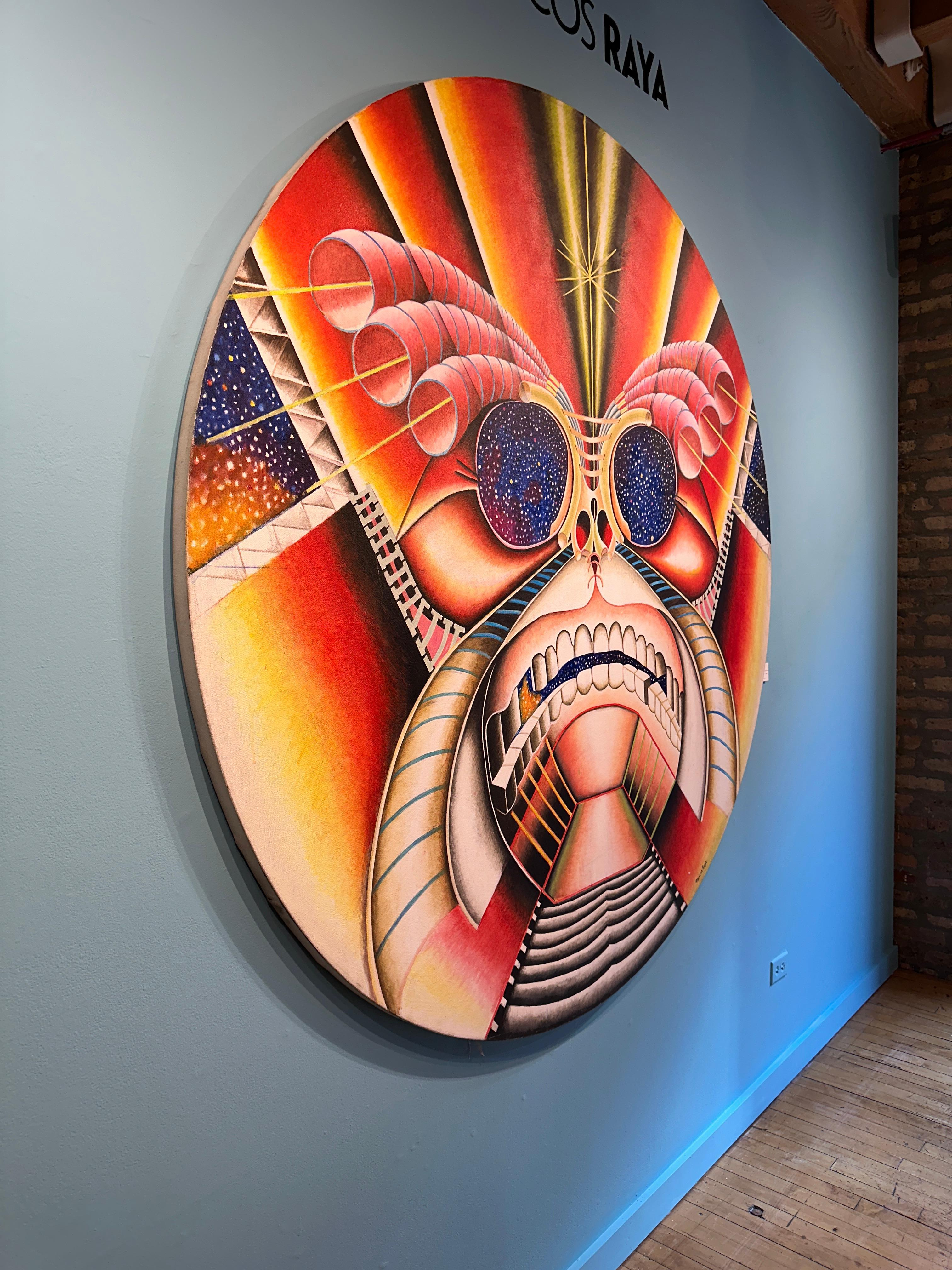 The Anguish of Being and the Nothingness of the Universe - Large Tondo Painting 2