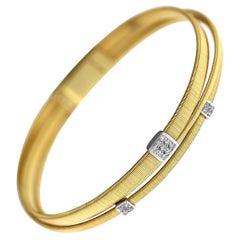 Marco Bicego Masai Three-Strand Bracelet in 18 Carat Yellow Gold and Diamonds