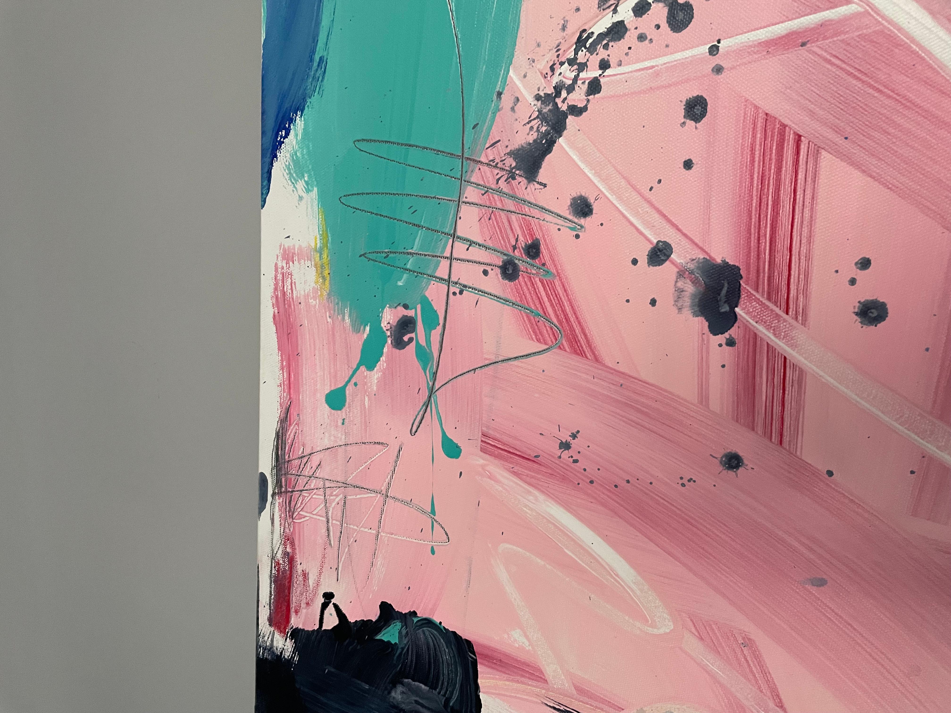 ABSTRACT Peinture L'artiste contemporain britannique Marcus Aitken 2023 en vente 4
