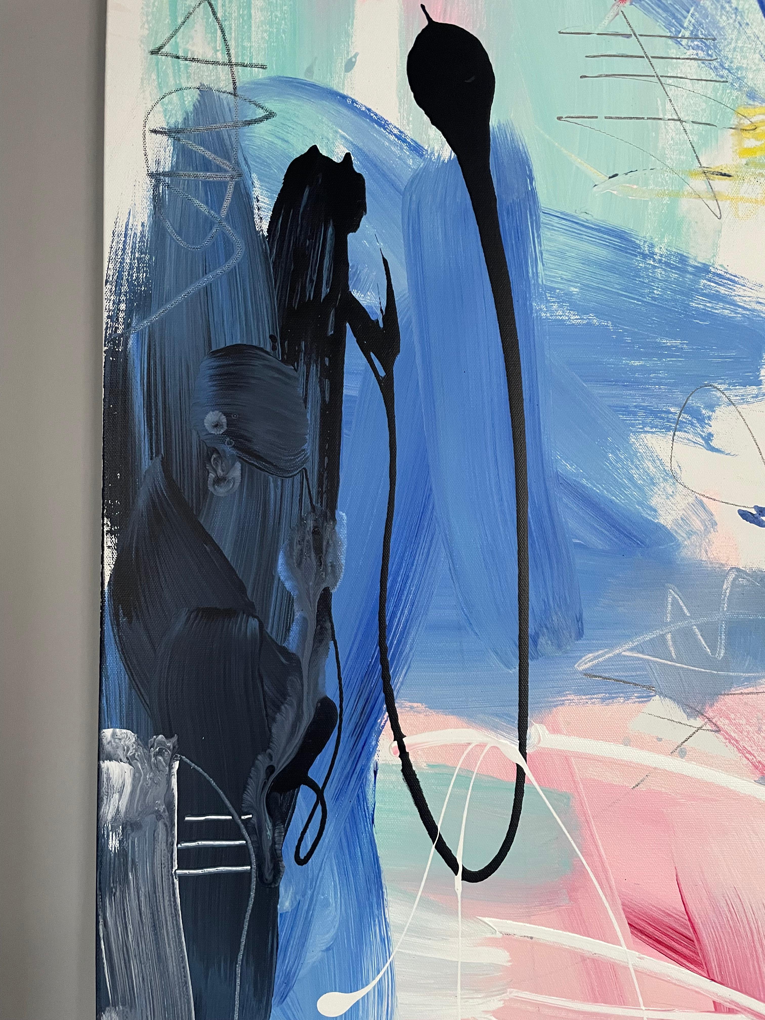 ABSTRACT Peinture L'artiste contemporain britannique Marcus Aitken 2023 en vente 6