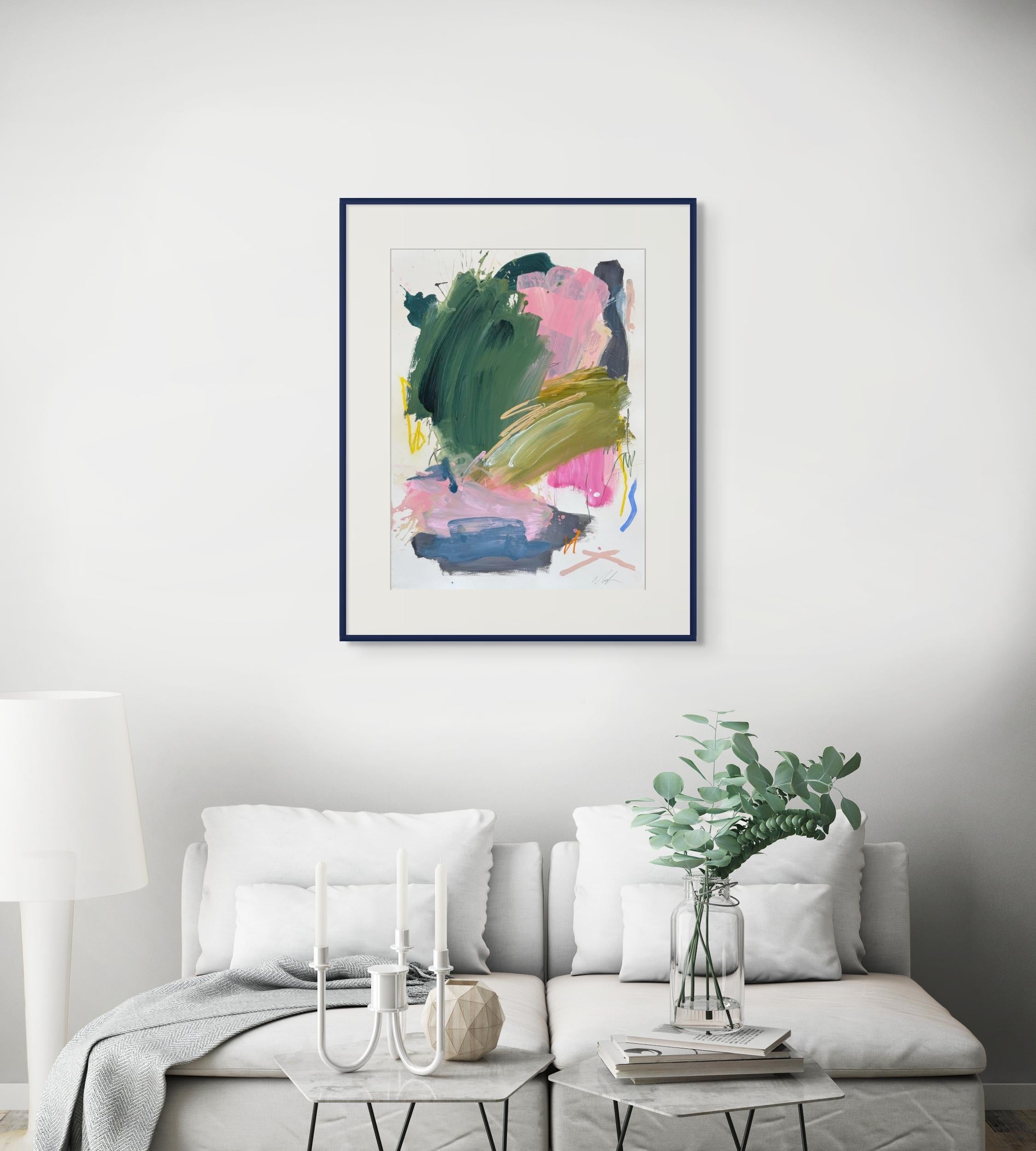 Alter01 (Abstrakte Malerei) (Grau), Abstract Painting, von Marcus Aitken