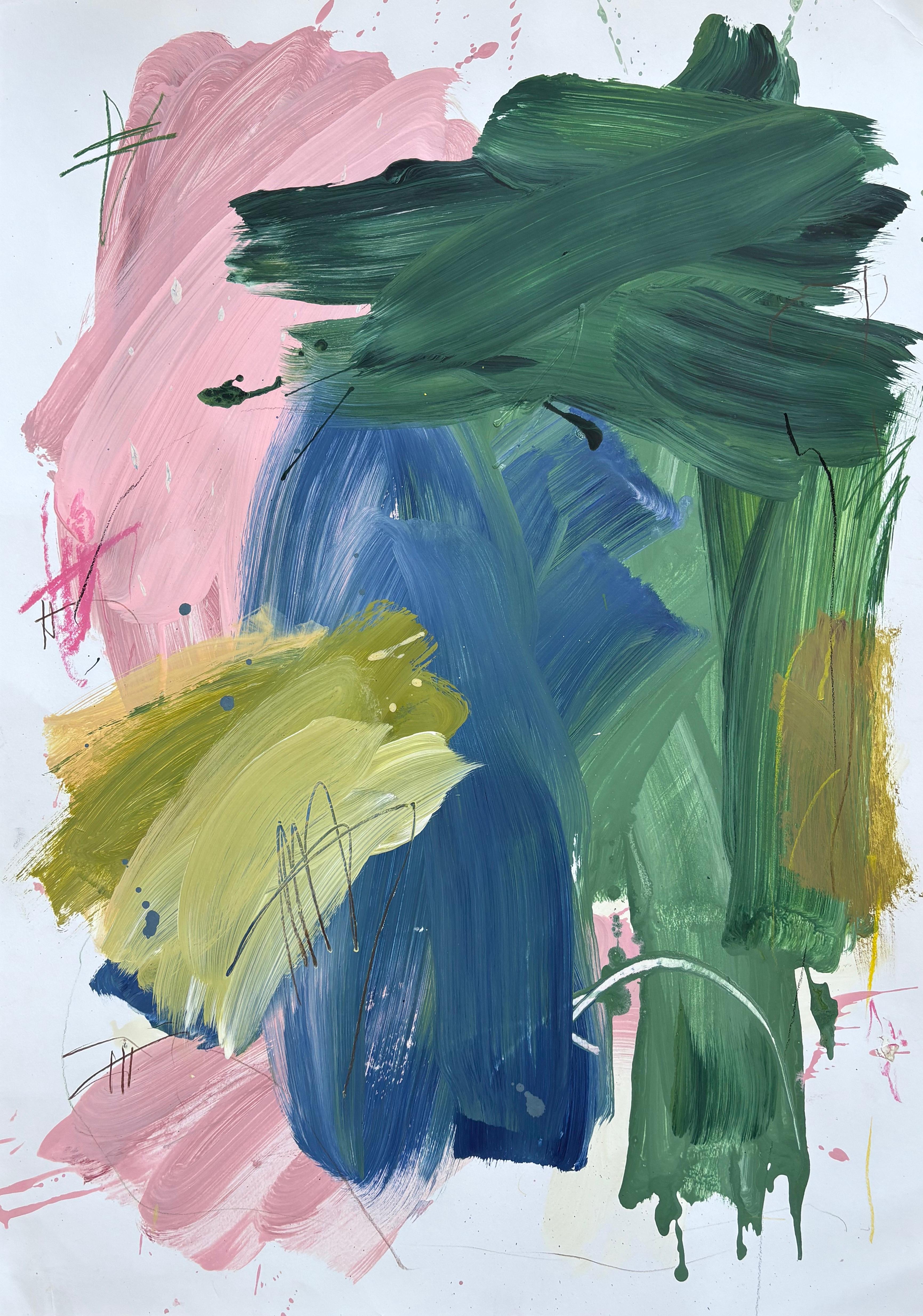 Marcus Aitken is a contemporary British artist renowned for his dynamic, gestural abstract paintings, which blend intuitive process with sophisticated technique. 

His unique background in graphic and media design gives him what he calls 