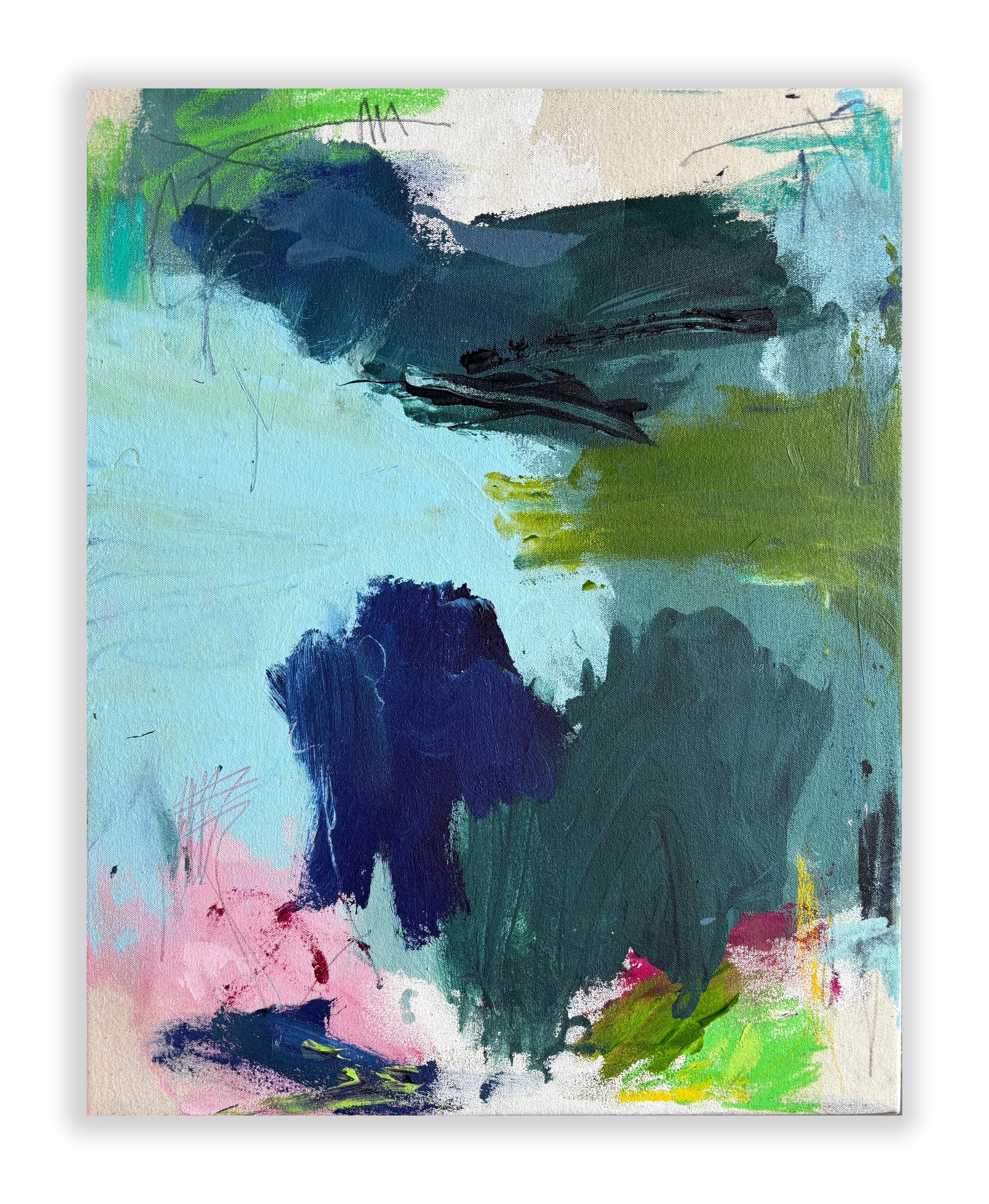 Marcus Aitken Abstract Painting - Feather duster (Abstract painting)