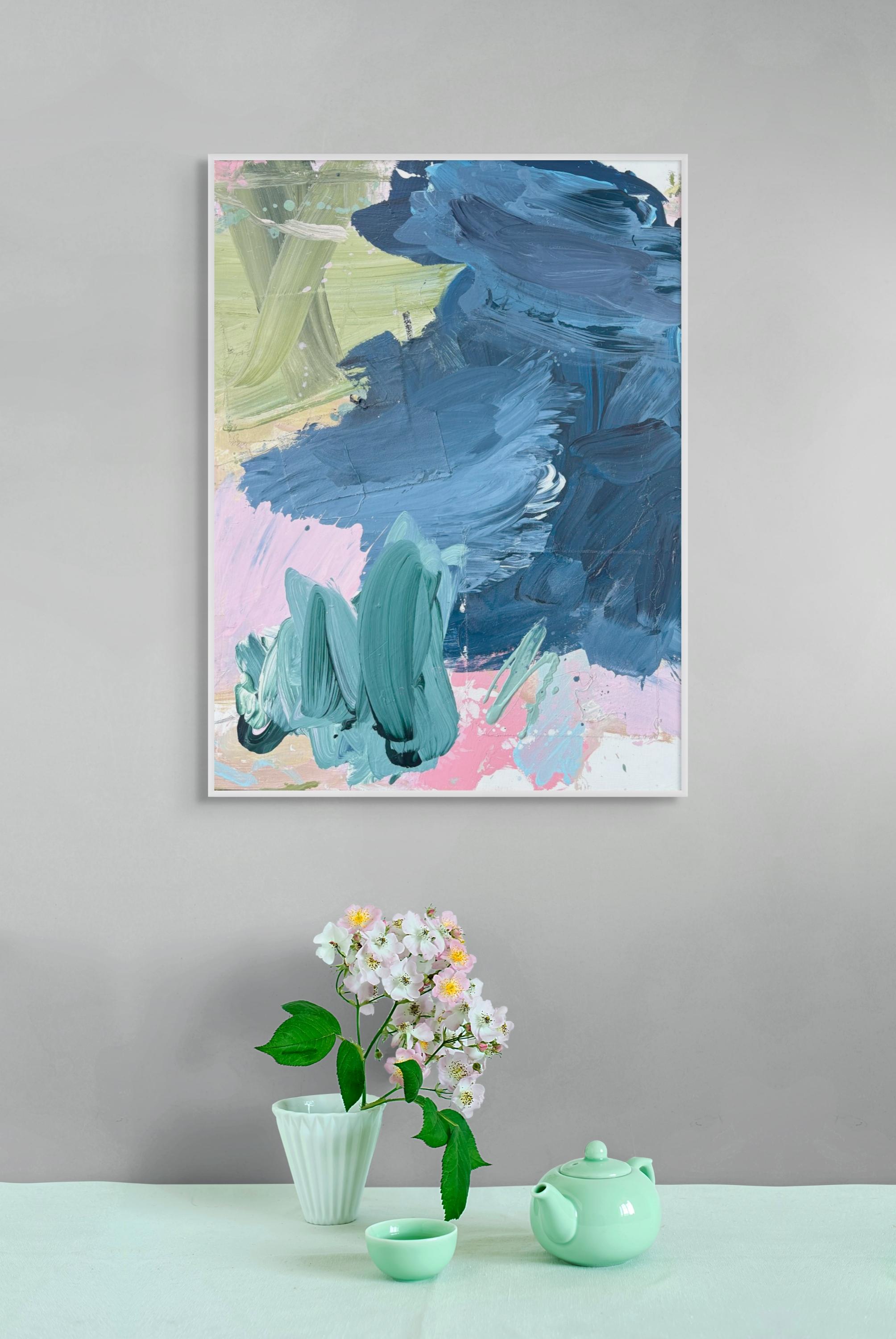 Sea legs (Abstract painting) - Blue Abstract Painting by Marcus Aitken