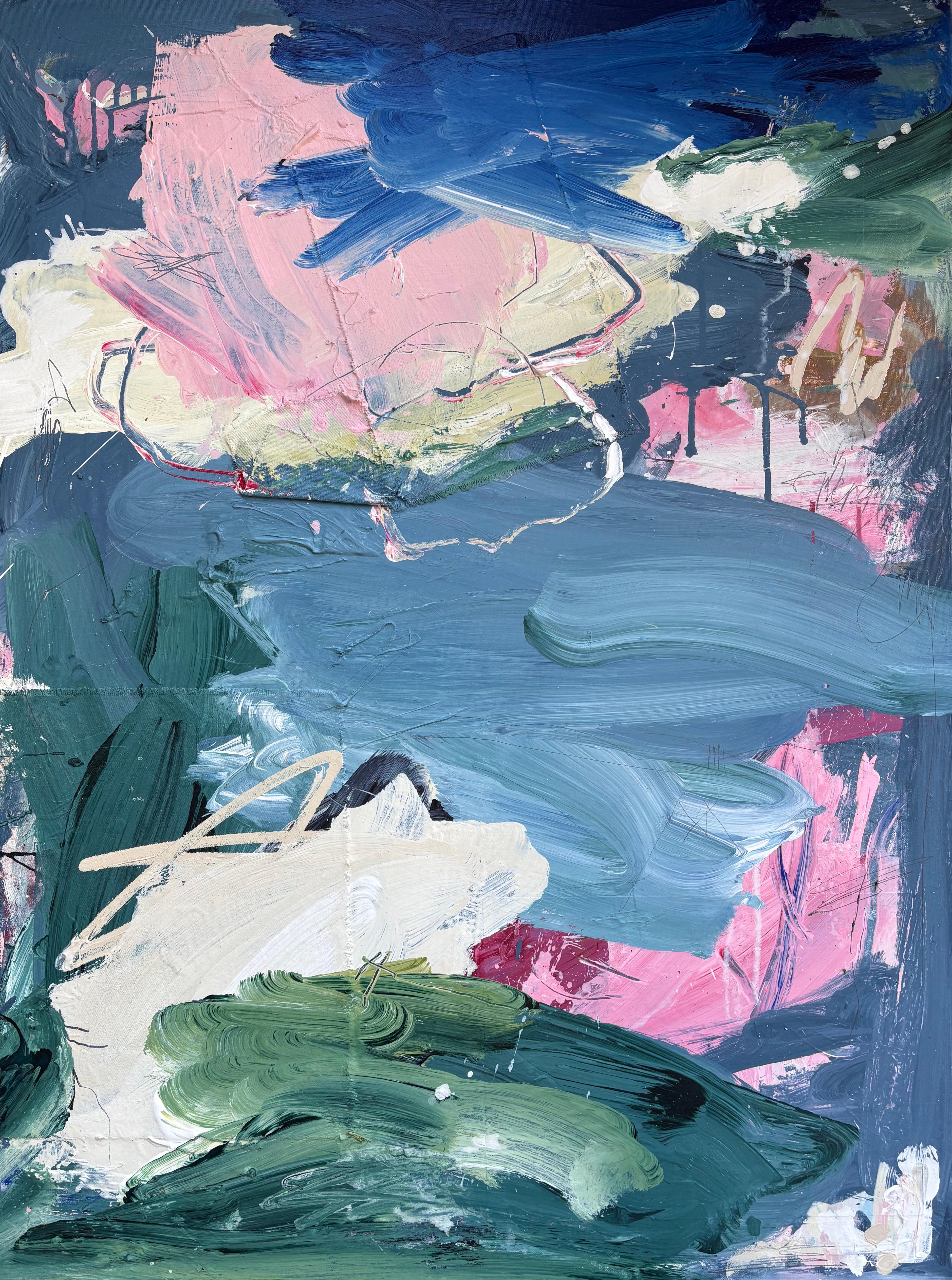 Marcus Aitken is a contemporary British artist renowned for his dynamic, gestural abstract paintings, which blend intuitive process with sophisticated technique. 

His unique background in graphic and media design gives him what he calls 