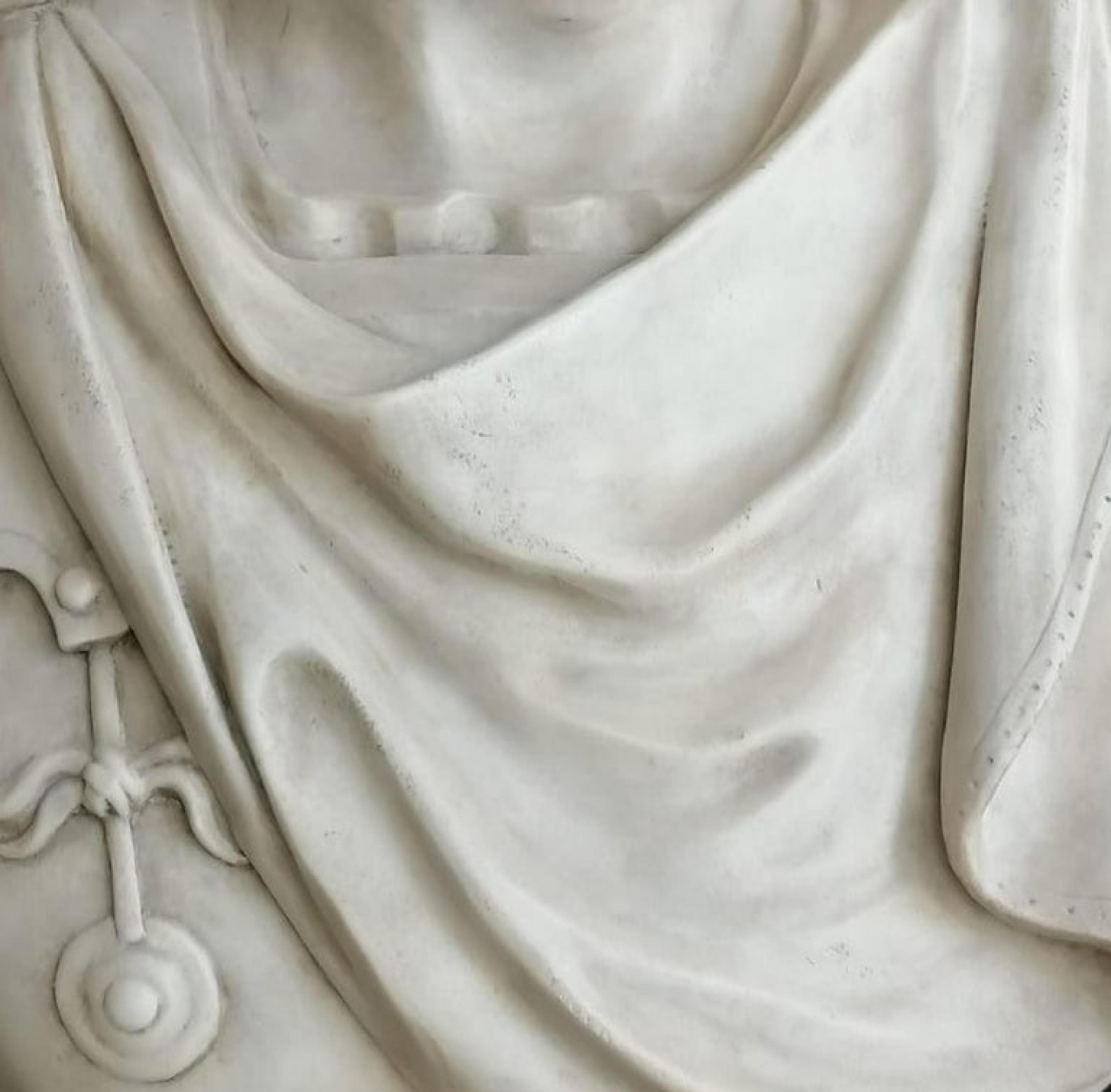 Hand-Crafted Marcus Aurelius Antoninus Caracalla Carrara Marble Sculpture Began, 20th Century For Sale