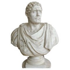 Marcus Aurelius Antoninus Caracalla Carrara Marble Sculpture Began 20th Century