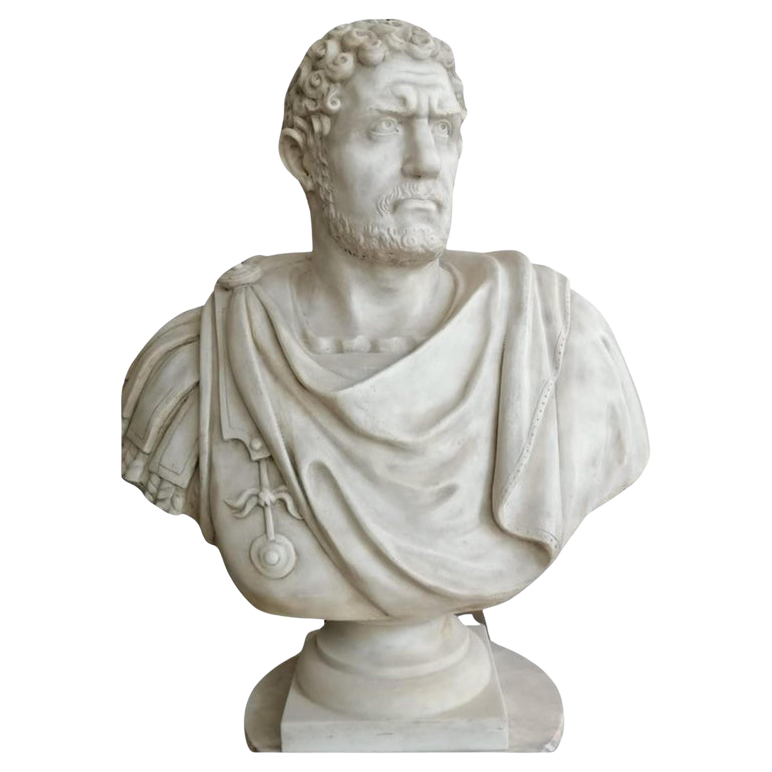 Marco Aurelio Antonino Caracalla Escultura de mármol de Carrara Comienzo, siglo XX