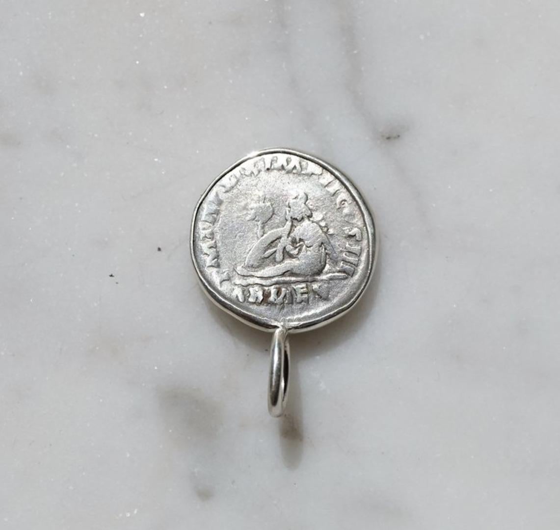 Women's or Men's Marcus Aurelius - Mars Set in Sterling Ancient Silver Pendant