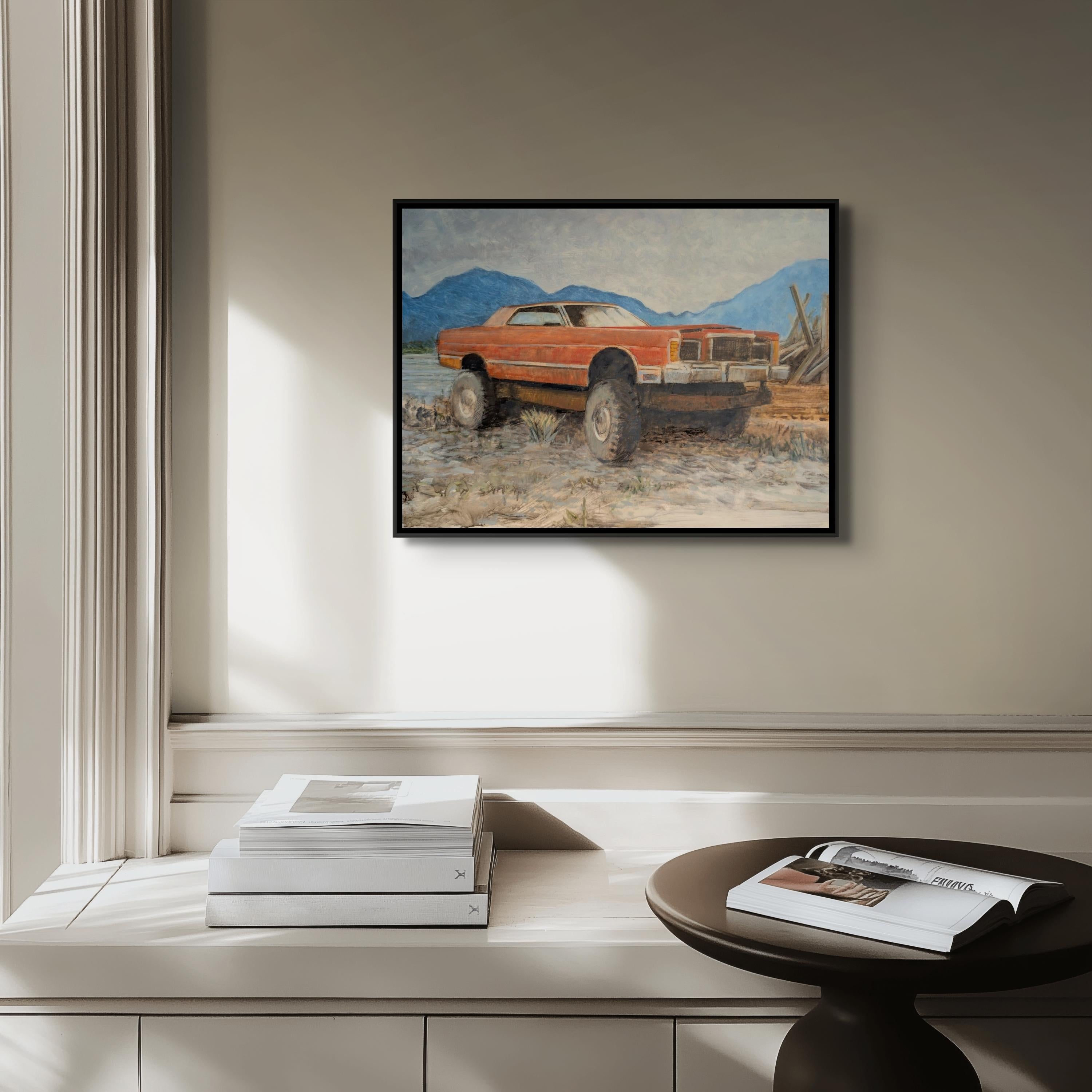 Untitled Oil Painting on Mylar, Contemporary, Signed, 2010-