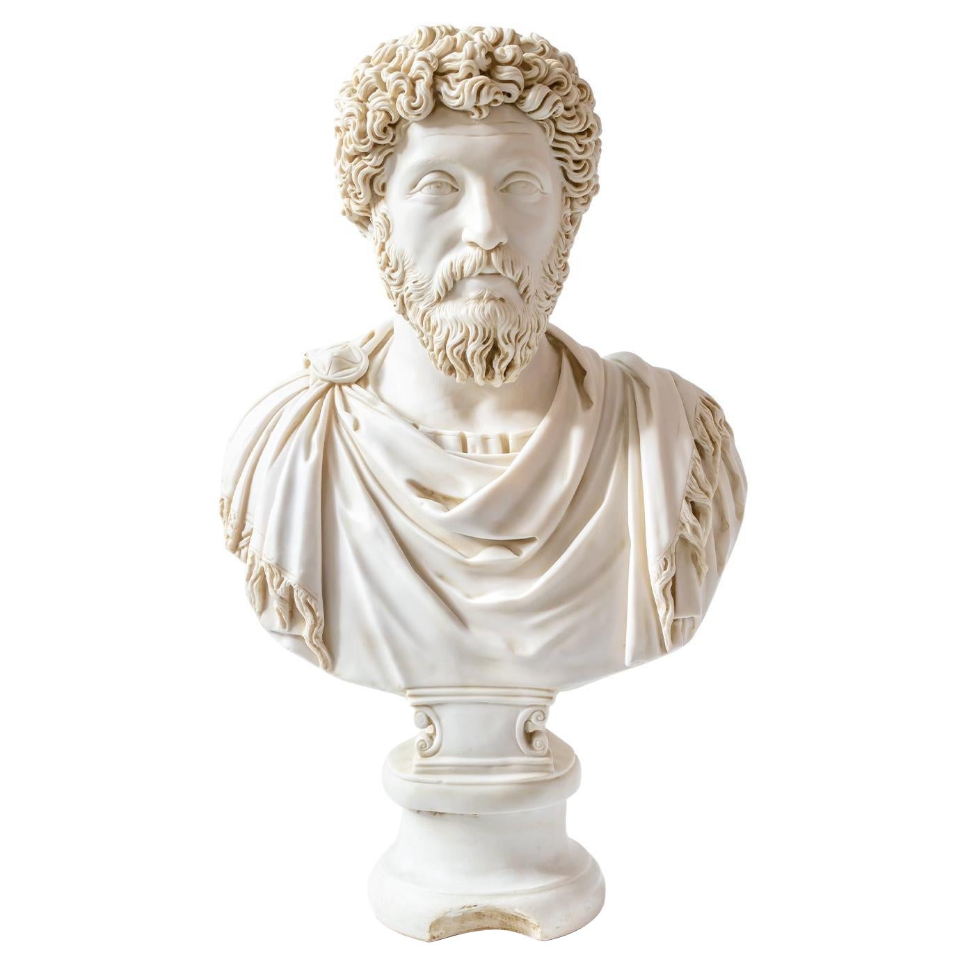 Estatua de Busto de Marcus hecha con polvo de mármol comprimido * PLAZO DE ENTREGA 5 SEMANAS* en venta