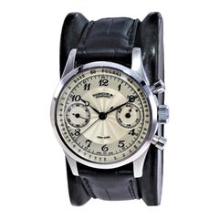 Marcus by Gallet and Co. Stainless Steel Chronograph Manual Winding circa 1930