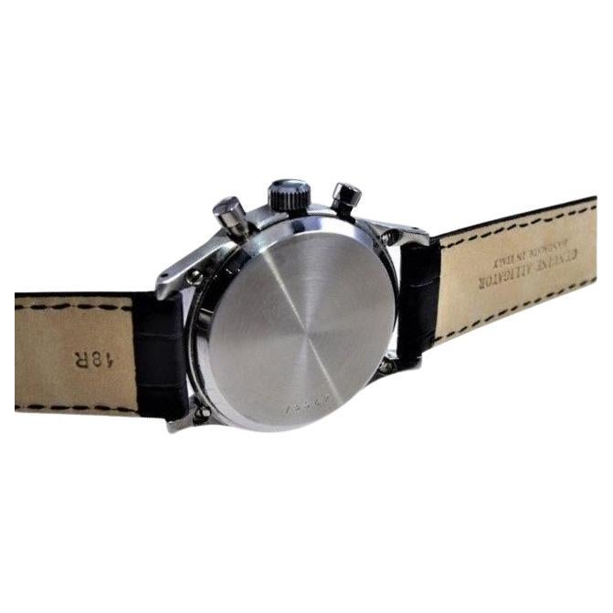 Marcus by Gallet and Co. Stainless Steel Chronograph Manual Winding circa 1930 For Sale 1