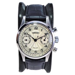 Marcus by Gallet and Co. Stainless Steel Chronograph Manual Winding circa 1930