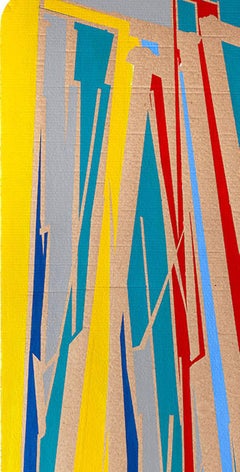 Marcus Centmayer - "003_1 Flood of Images" - abstract acrylic work on cardboard