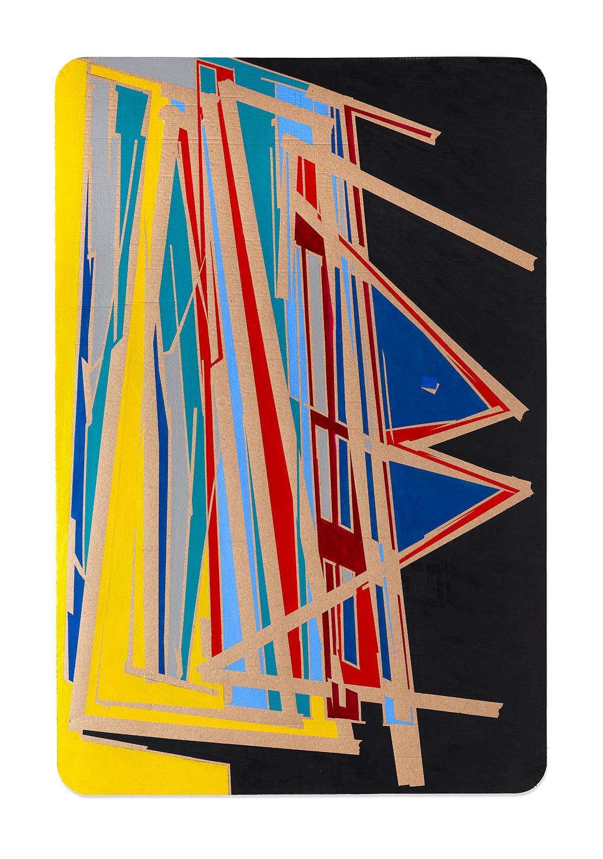 Marcus Centmayer – „003_1 Flood of Images“ – abstrakte Acrylarbeit auf Karton im Angebot 7