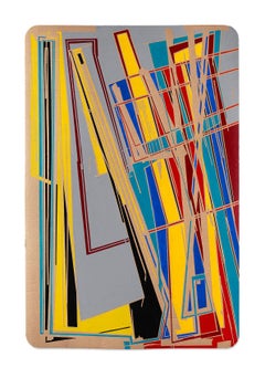 Marcus Centmayer - «004_1 Flood of Images » - œuvre acrylique abstraite sur carton