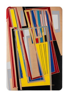 Marcus Centmayer - «007_1 Flood of Images » - œuvre acrylique abstraite sur carton