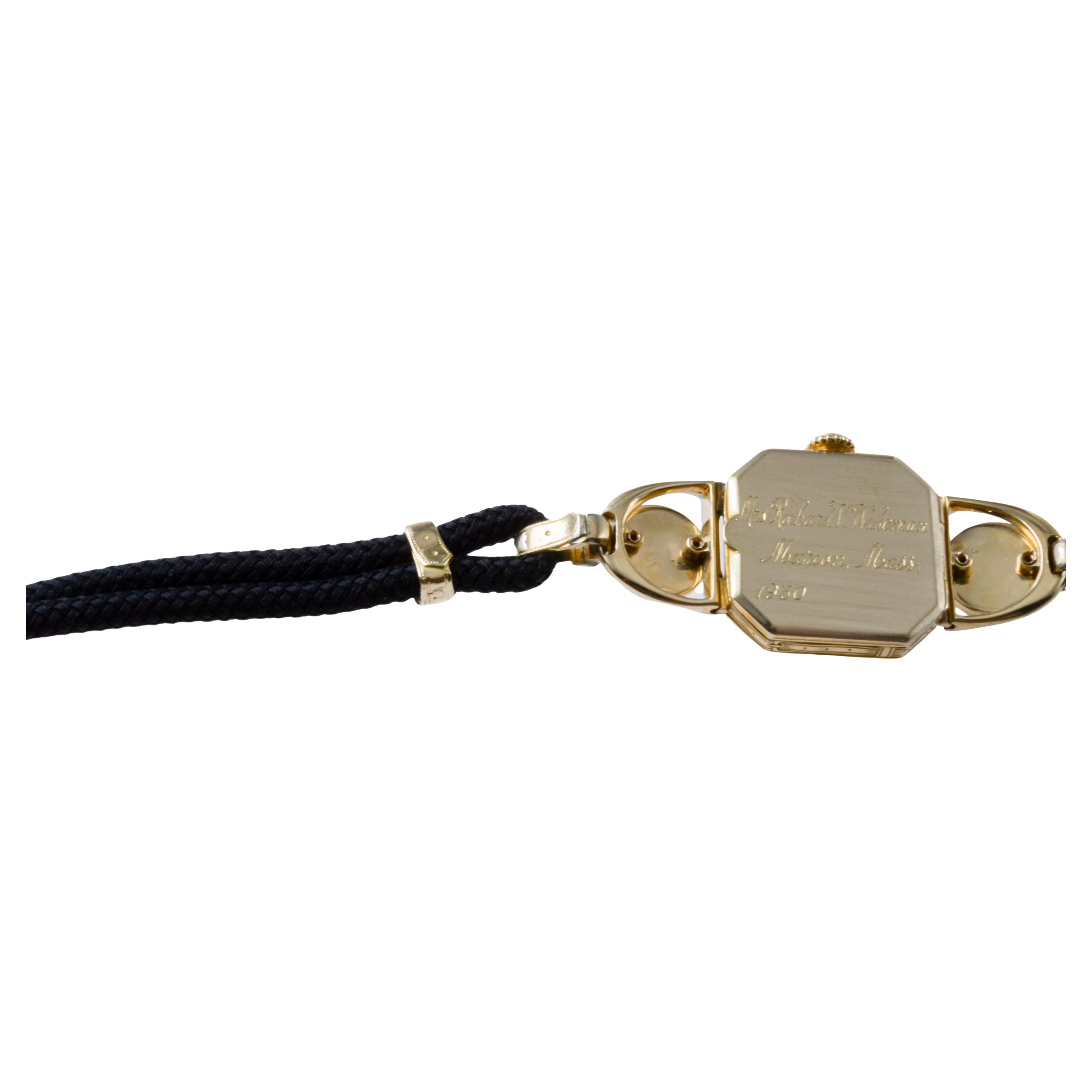 Marcus & Co. 18Kt Gold CUSTOM MADE Reitsportthema  Uhr ca. 1930er Jahre 6
